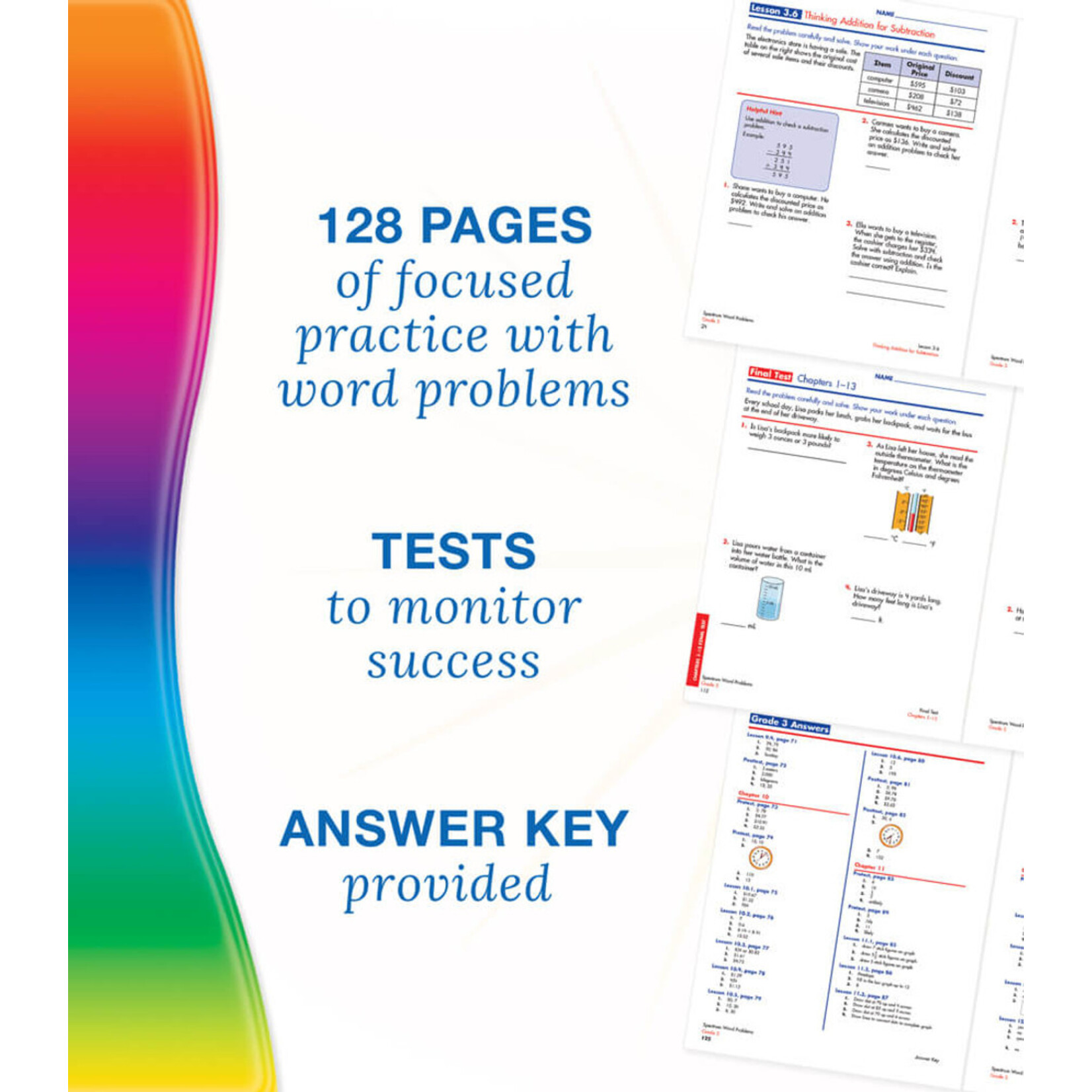 CARSON DELLOSA PUBLISHING CO Spectrum Word Problems Workbook Grade 3