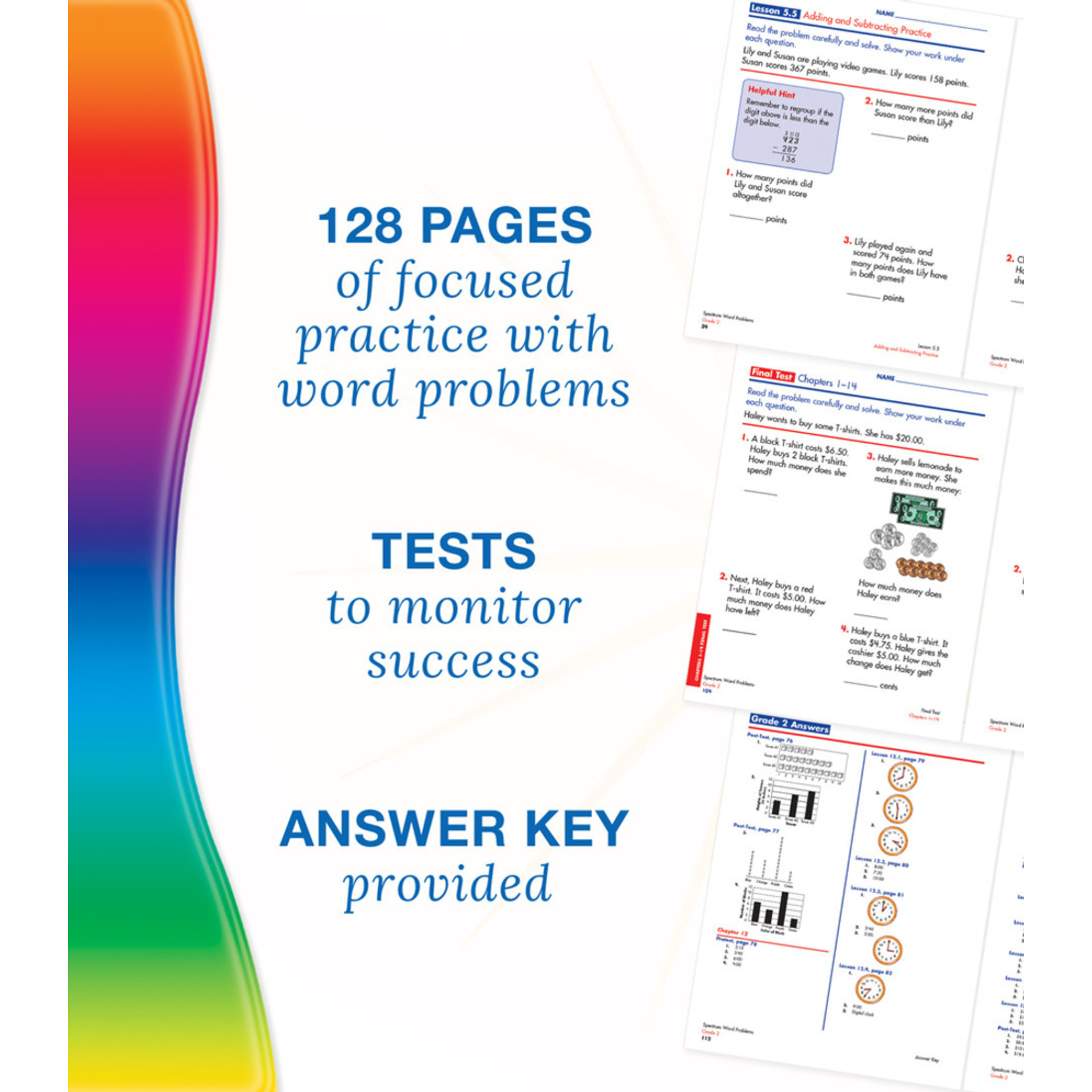 CARSON DELLOSA PUBLISHING CO Spectrum Word Problems Workbook Grade 2