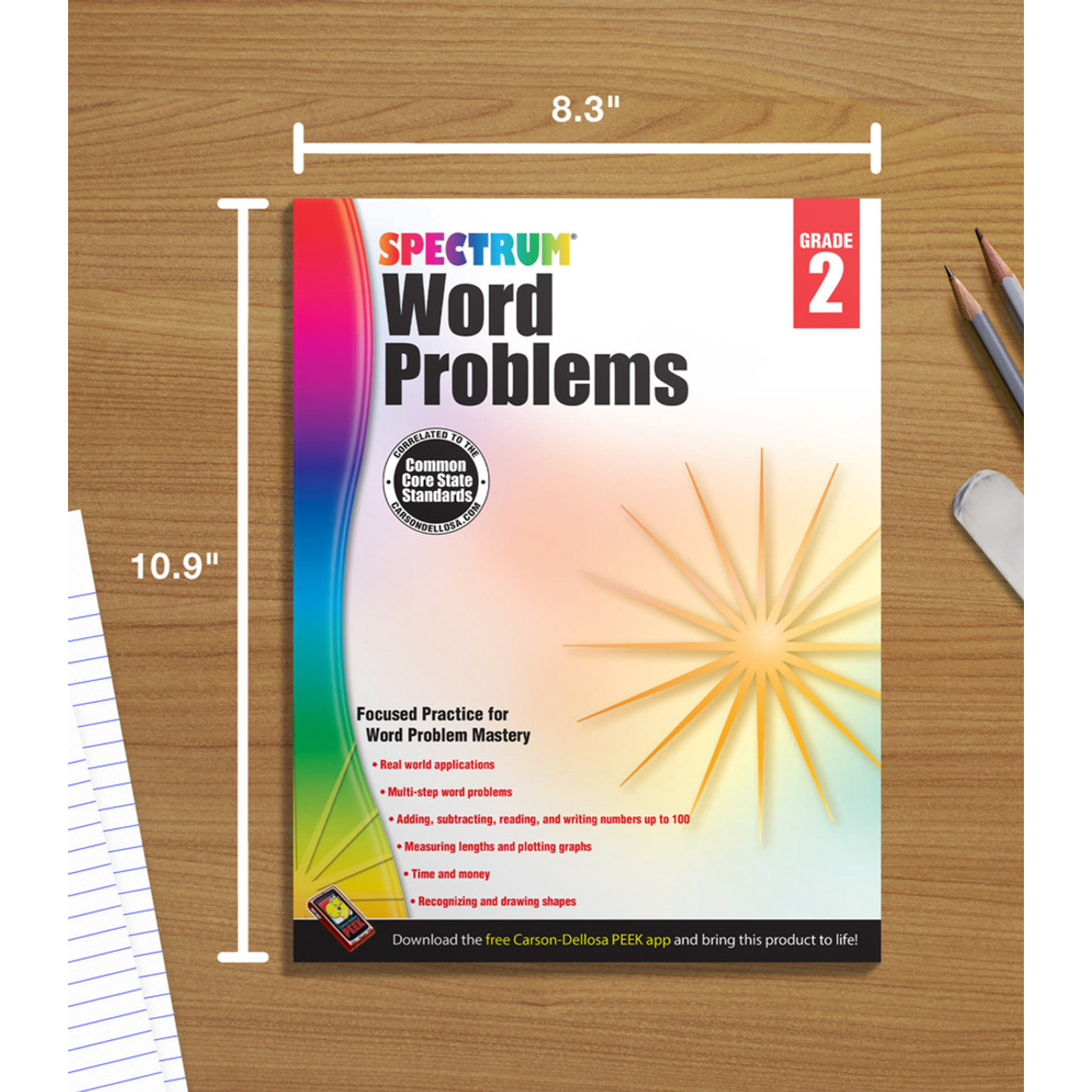 CARSON DELLOSA PUBLISHING CO Spectrum Word Problems Workbook Grade 2