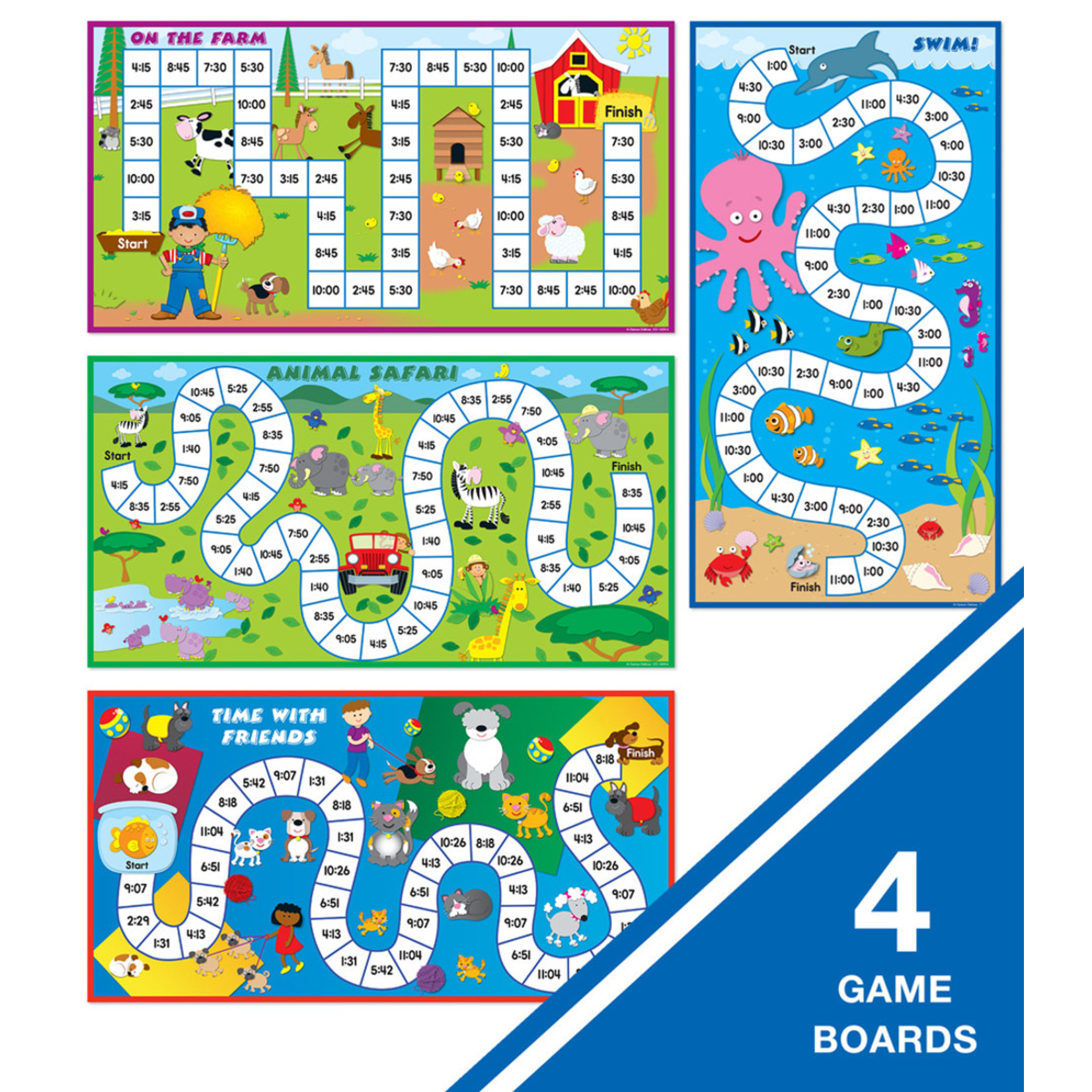 CARSON DELLOSA PUBLISHING CO What Time Is It? Board Game Grade K-3