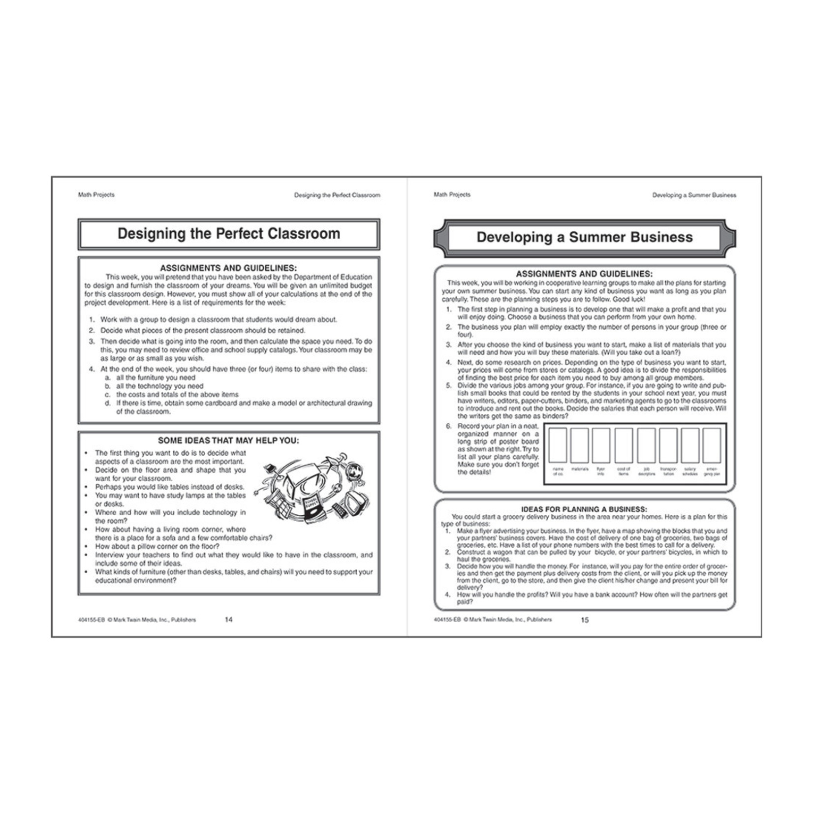 CARSON DELLOSA PUBLISHING CO Math Projects Resource Book Grade 5-12