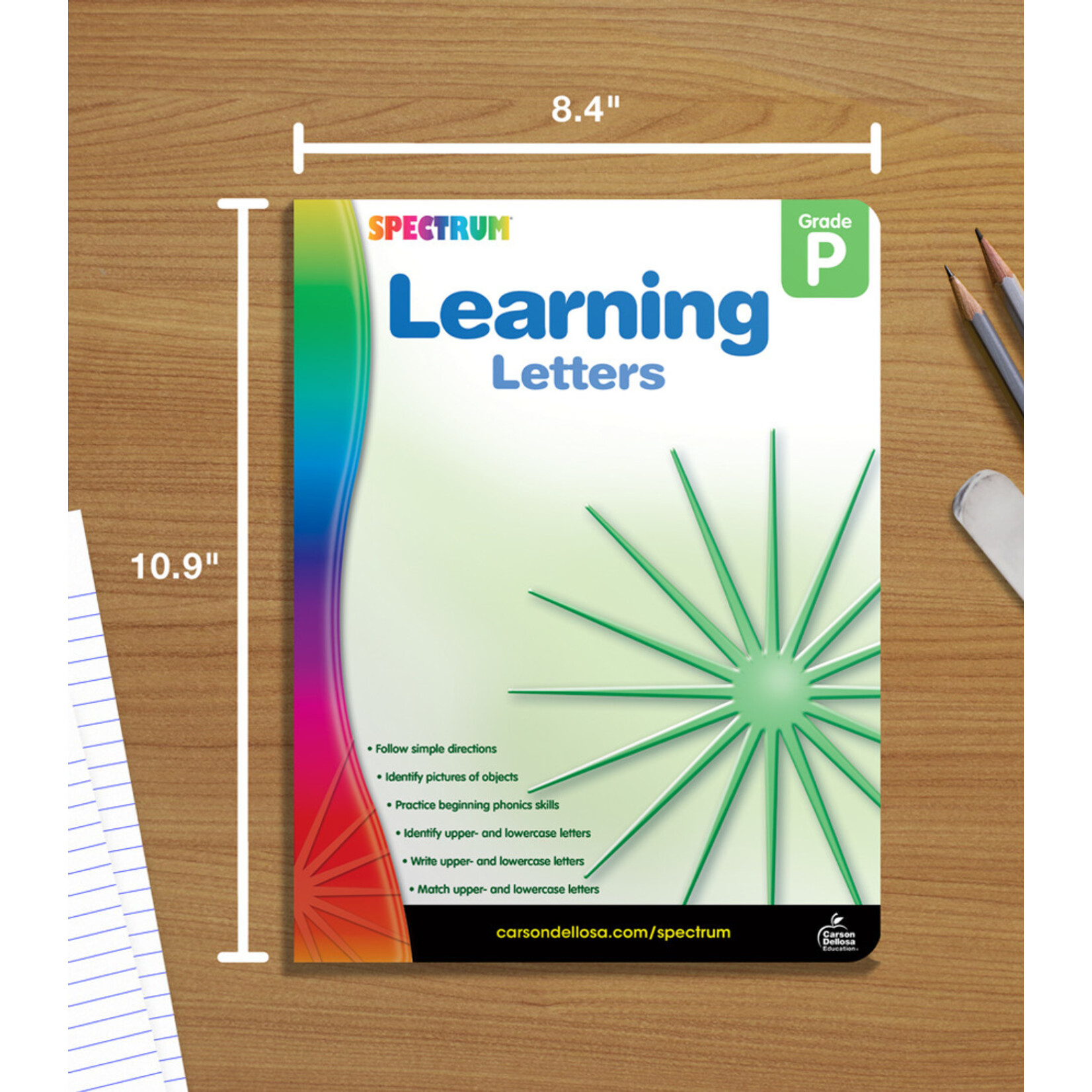 CARSON DELLOSA PUBLISHING CO Spectrum Early Years Learning Letters Workbook Grade PK