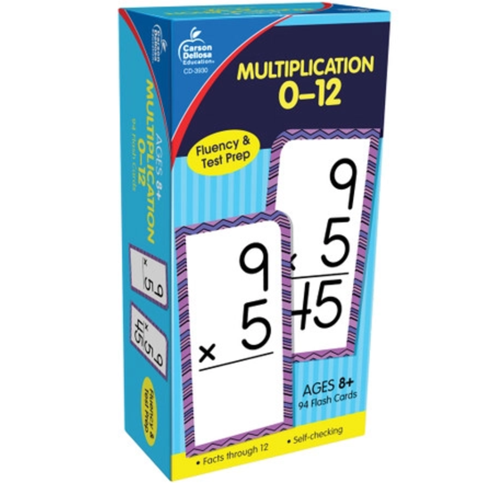 CARSON DELLOSA PUBLISHING CO Multiplication 0-12 Flash Cards Grade 3-5