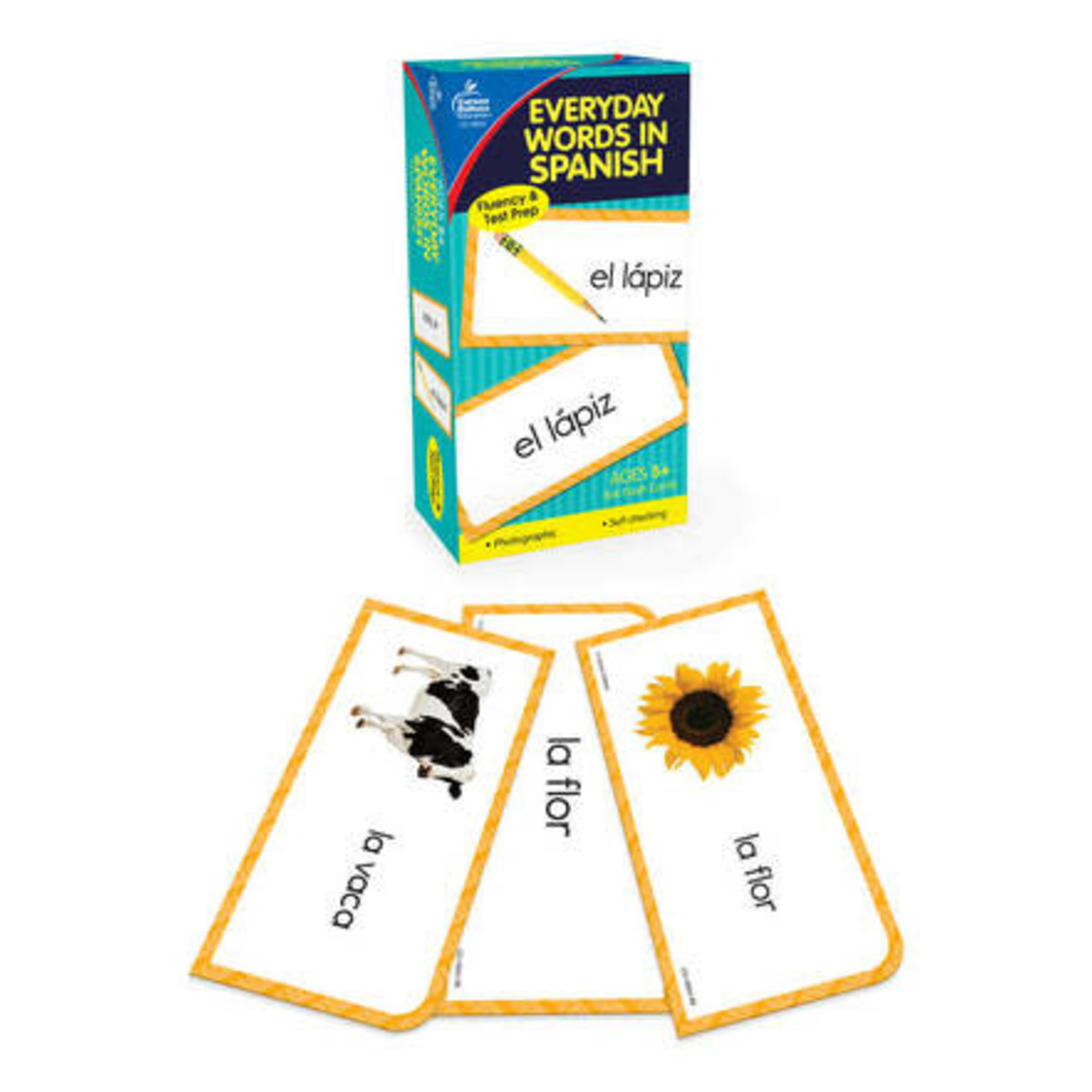 CARSON DELLOSA PUBLISHING CO Everyday Words in Spanish: Photographic Flash Cards Grade PK-8