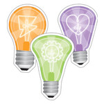 CARSON DELLOSA PUBLISHING CO Glow in the Dark Light Bulbs Cut-Outs