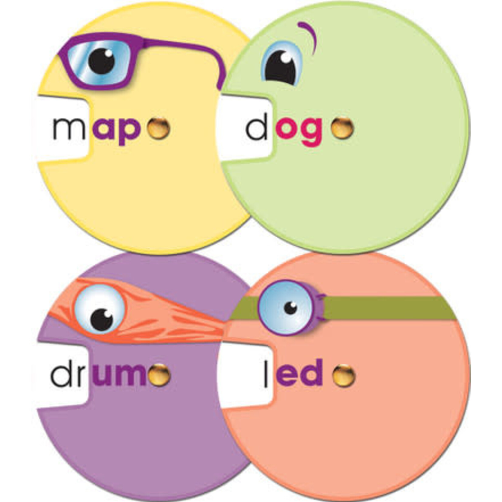 CARSON DELLOSA PUBLISHING CO Word Wheels: Word Families Curriculum Cut-Outs Grade K-2