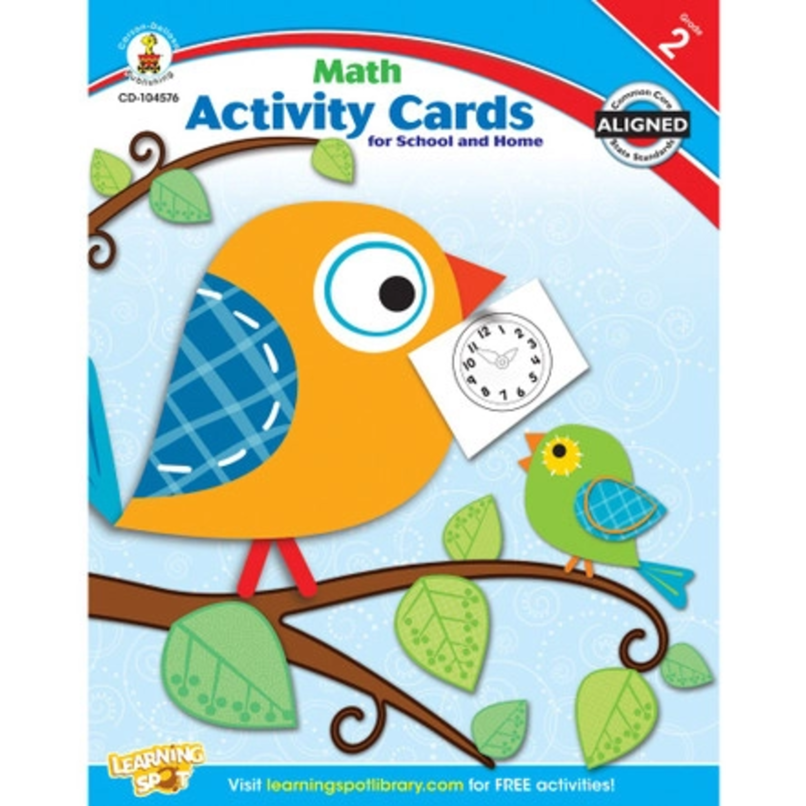 CARSON DELLOSA PUBLISHING CO Math Activity Cards for School and Home Resource Book Grade 2