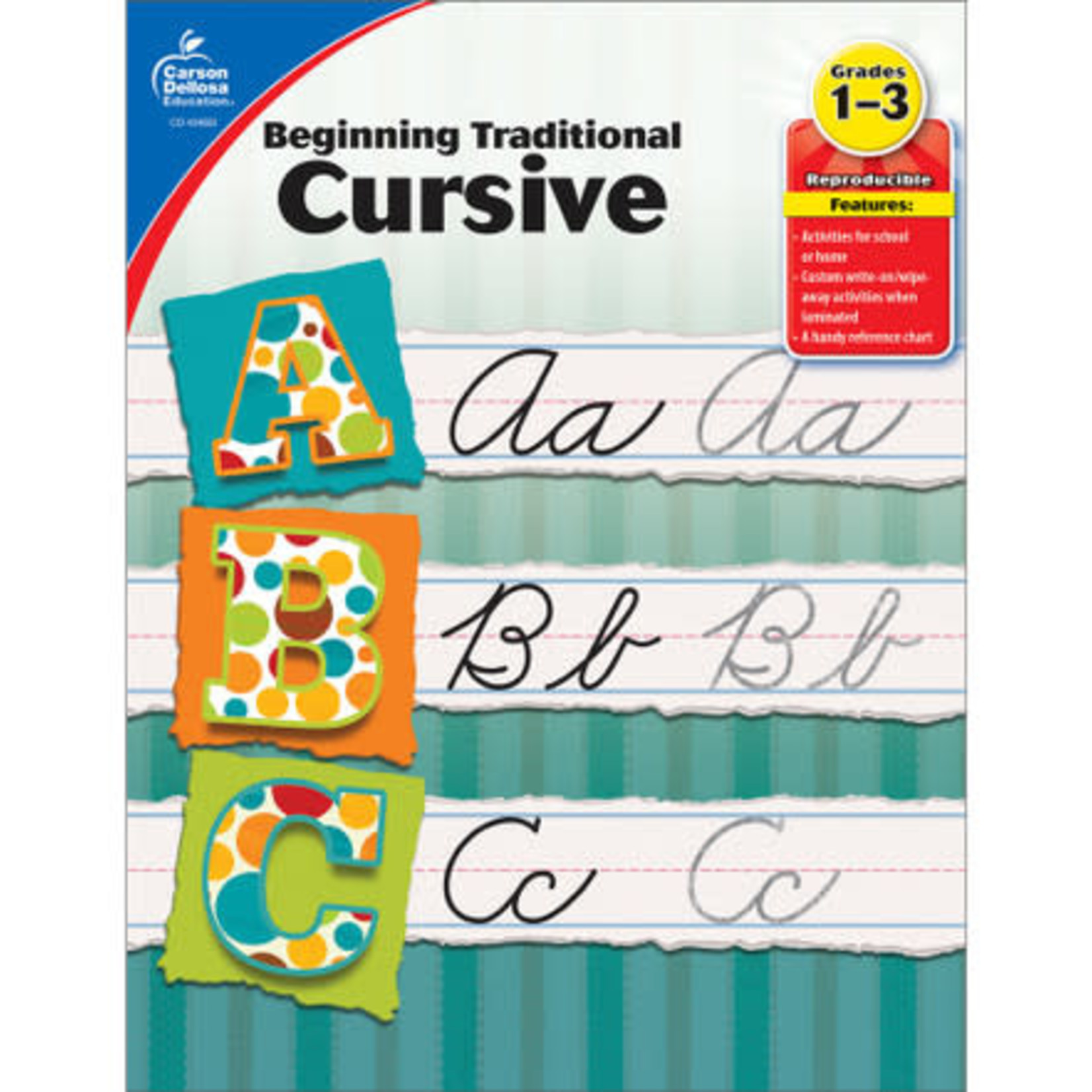 CARSON DELLOSA PUBLISHING CO Beginning Traditional Cursive Workbook Grade 1-3