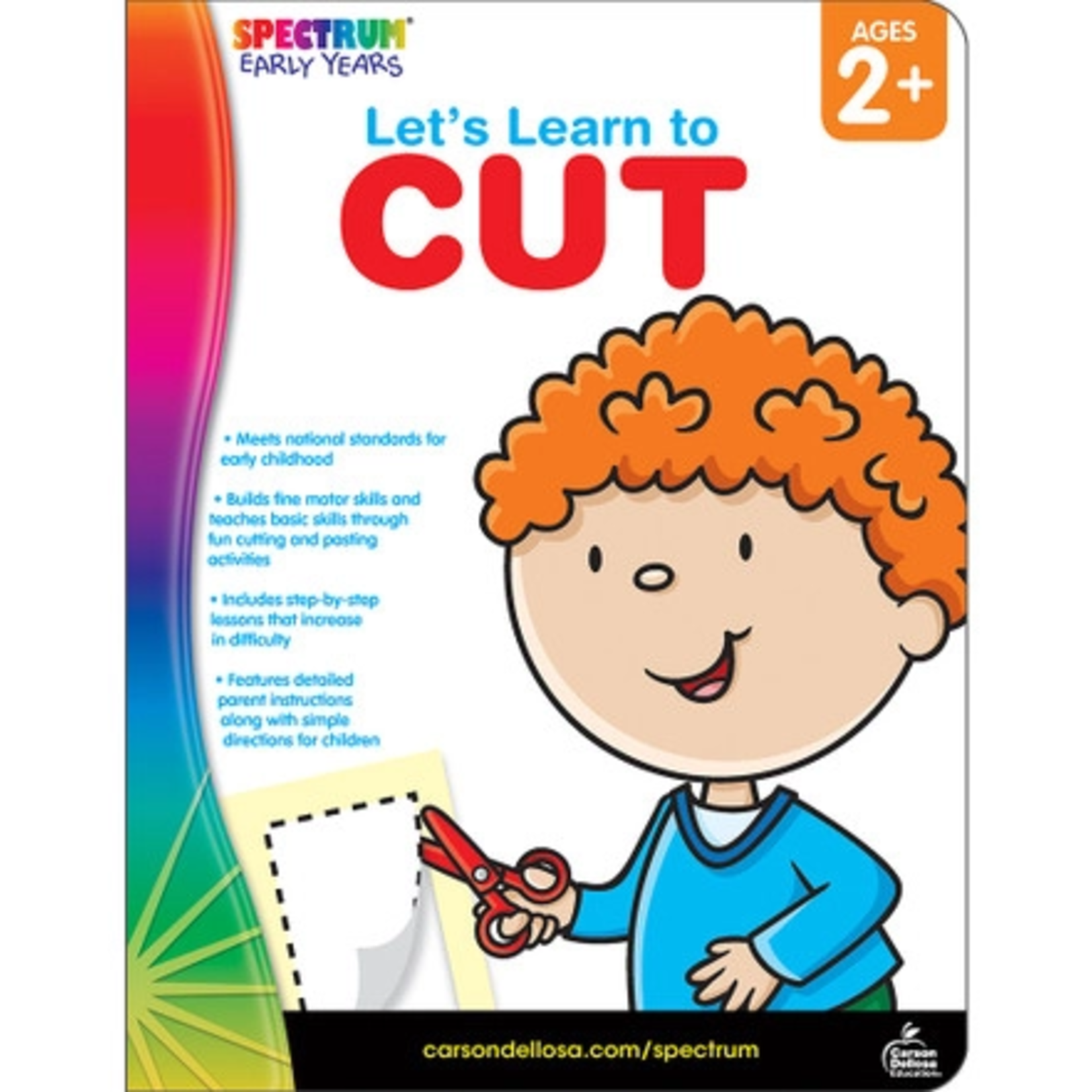CARSON DELLOSA PUBLISHING CO Spectrum Let's Learn to Cut Workbook Grade Toddler-PK