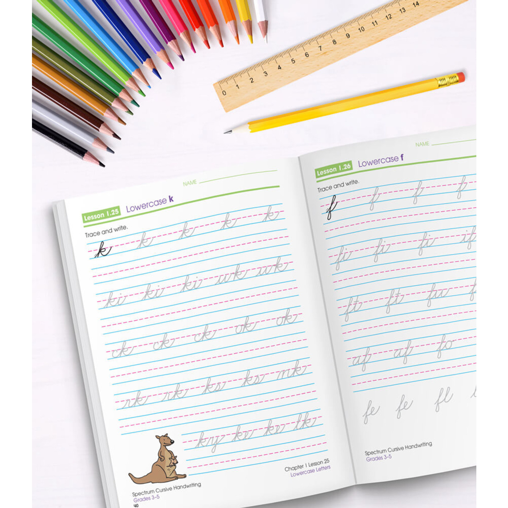 CARSON DELLOSA PUBLISHING CO Spectrum Cursive Handwriting Workbook Grade 3-5