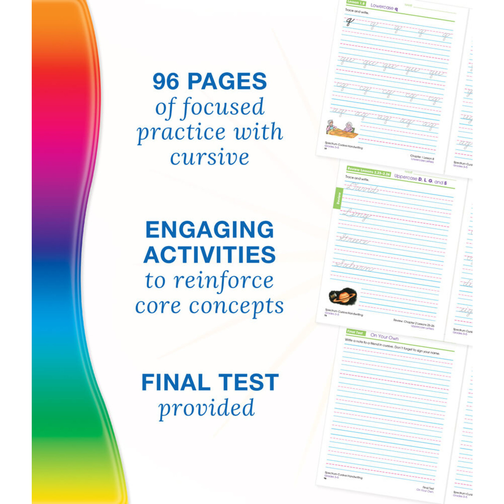 CARSON DELLOSA PUBLISHING CO Spectrum Cursive Handwriting Workbook Grade 3-5