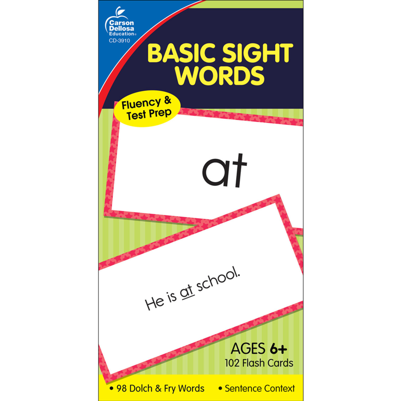 CARSON DELLOSA PUBLISHING CO Basic Sight Words Flash Cards Grade 1-3