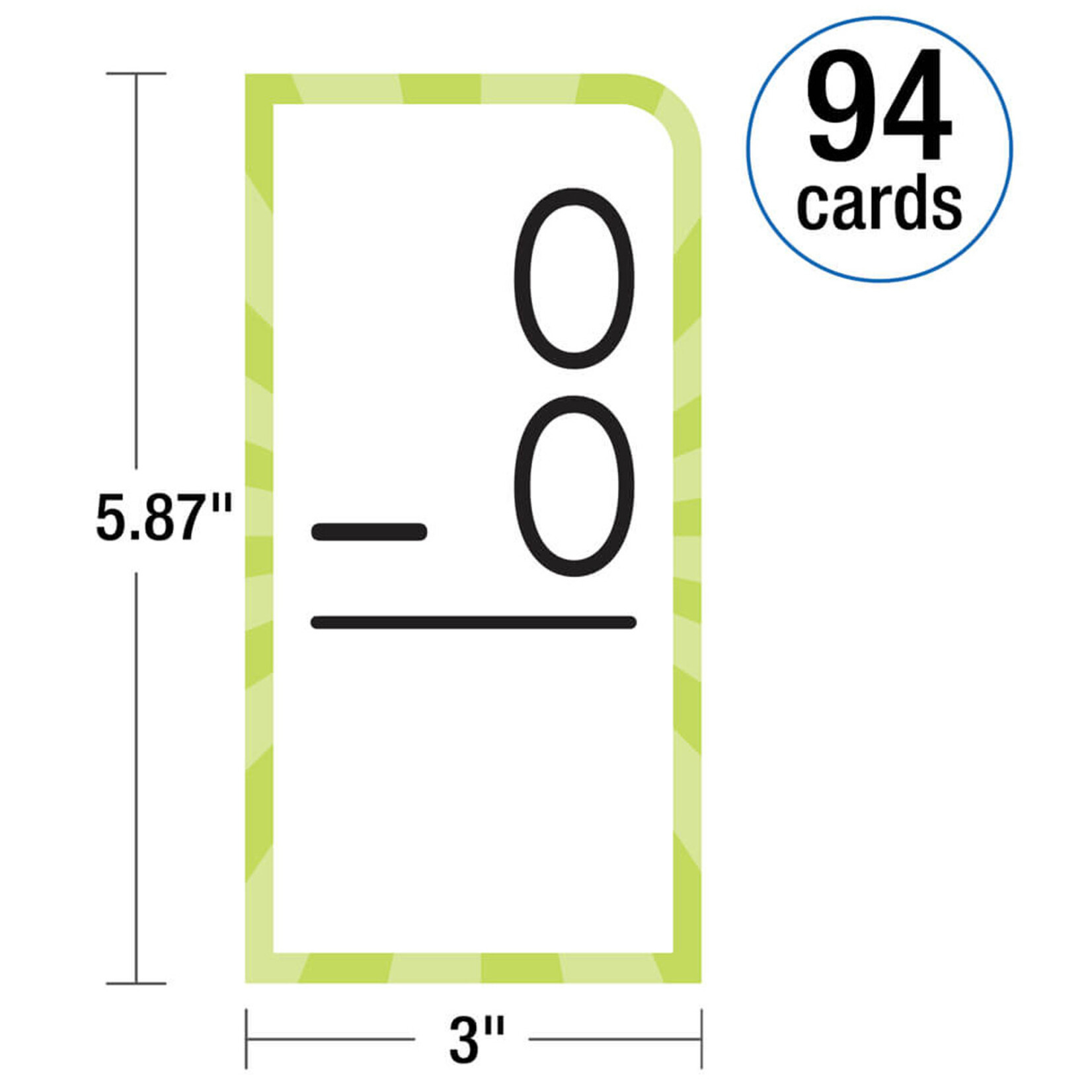 CARSON DELLOSA PUBLISHING CO Subtraction 0-12 Flash Cards Grade 1-3