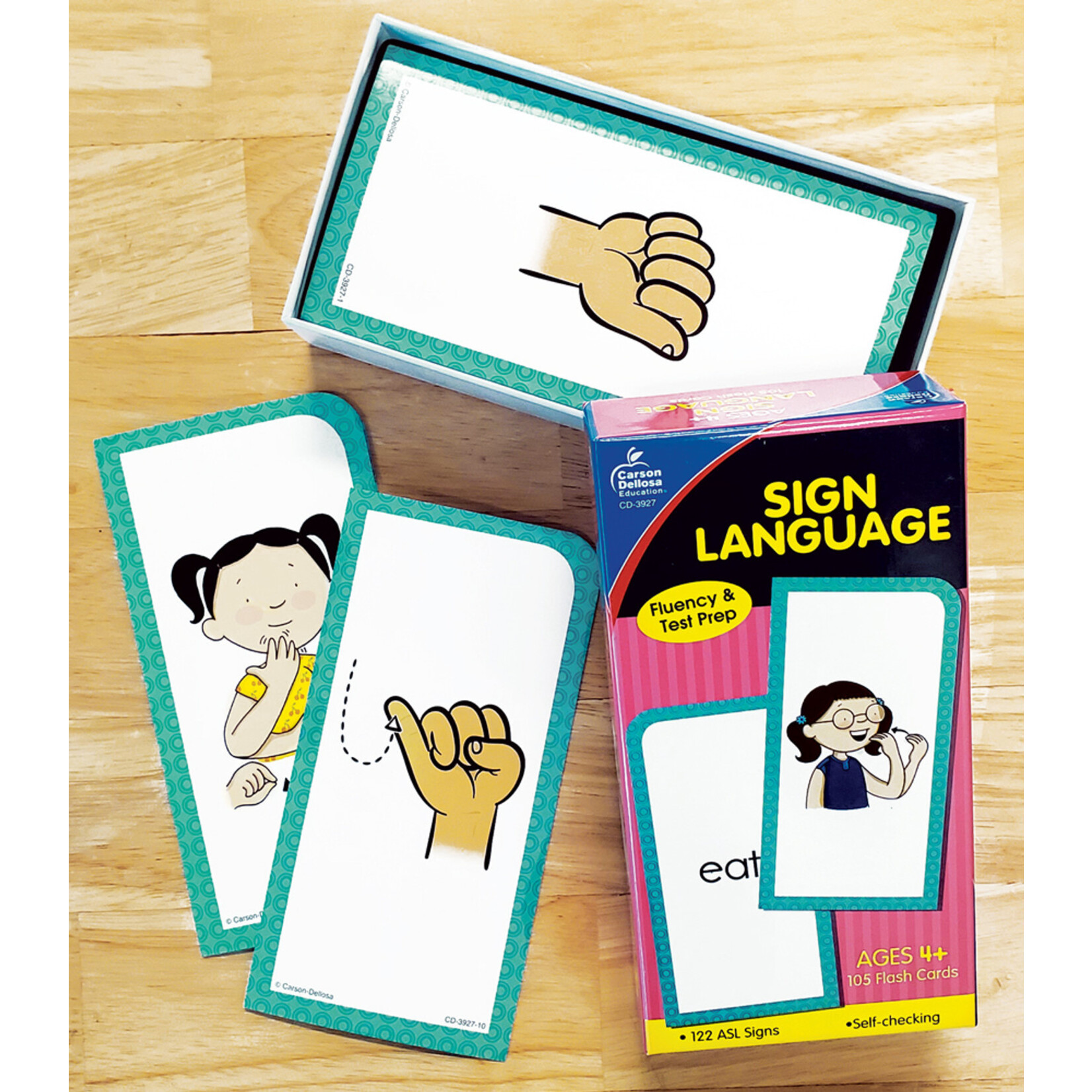 CARSON DELLOSA PUBLISHING CO Sign Language Flash Cards Grade PK-8