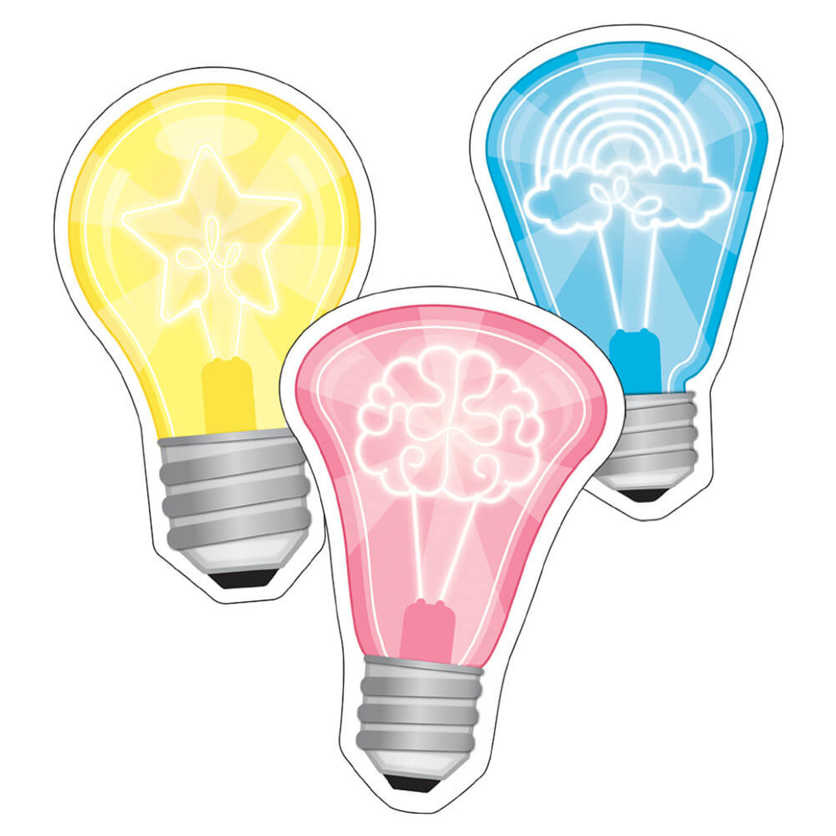 CARSON DELLOSA PUBLISHING CO Glow in the Dark Light Bulbs Cut-Outs