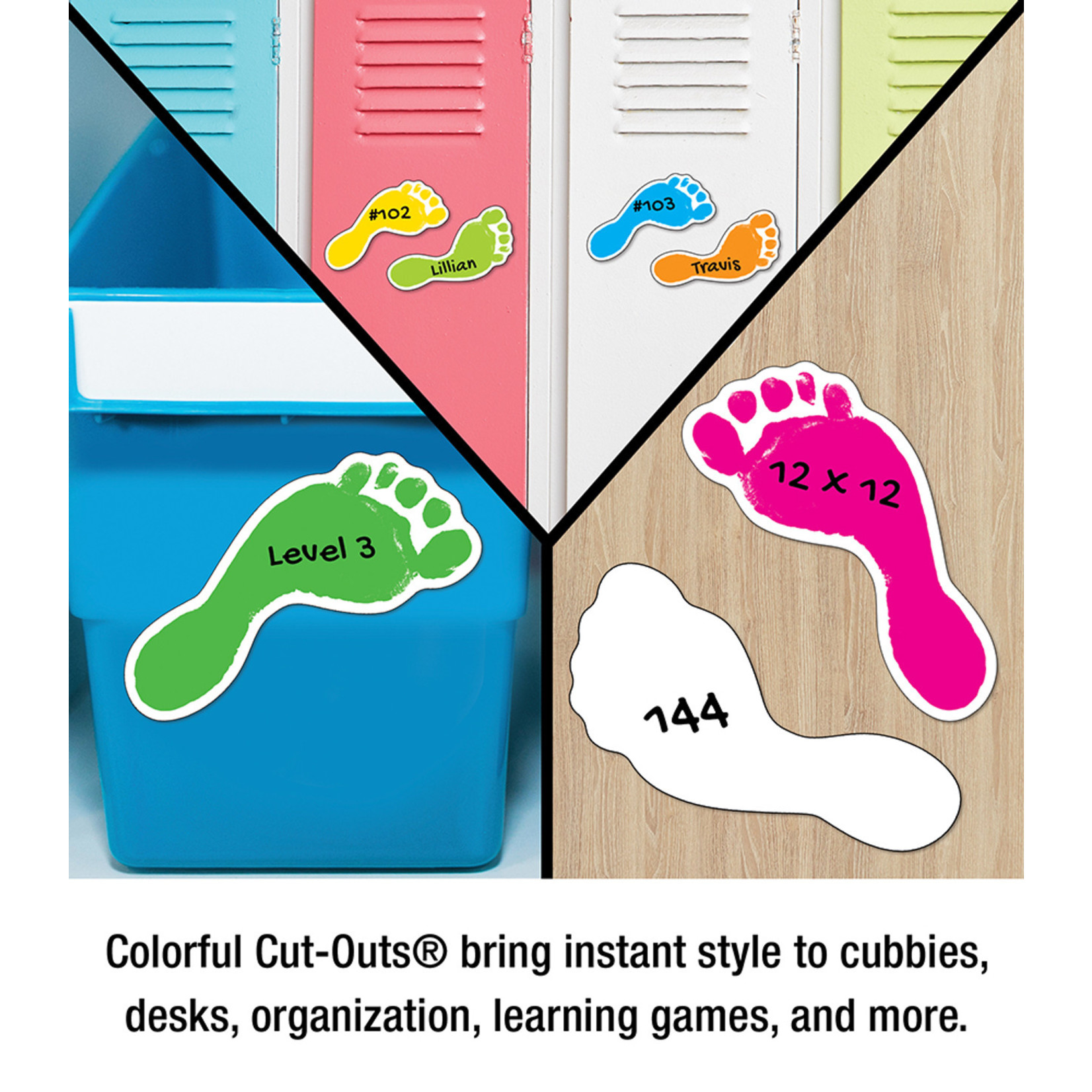 CARSON DELLOSA PUBLISHING CO Footprints Cut-Outs