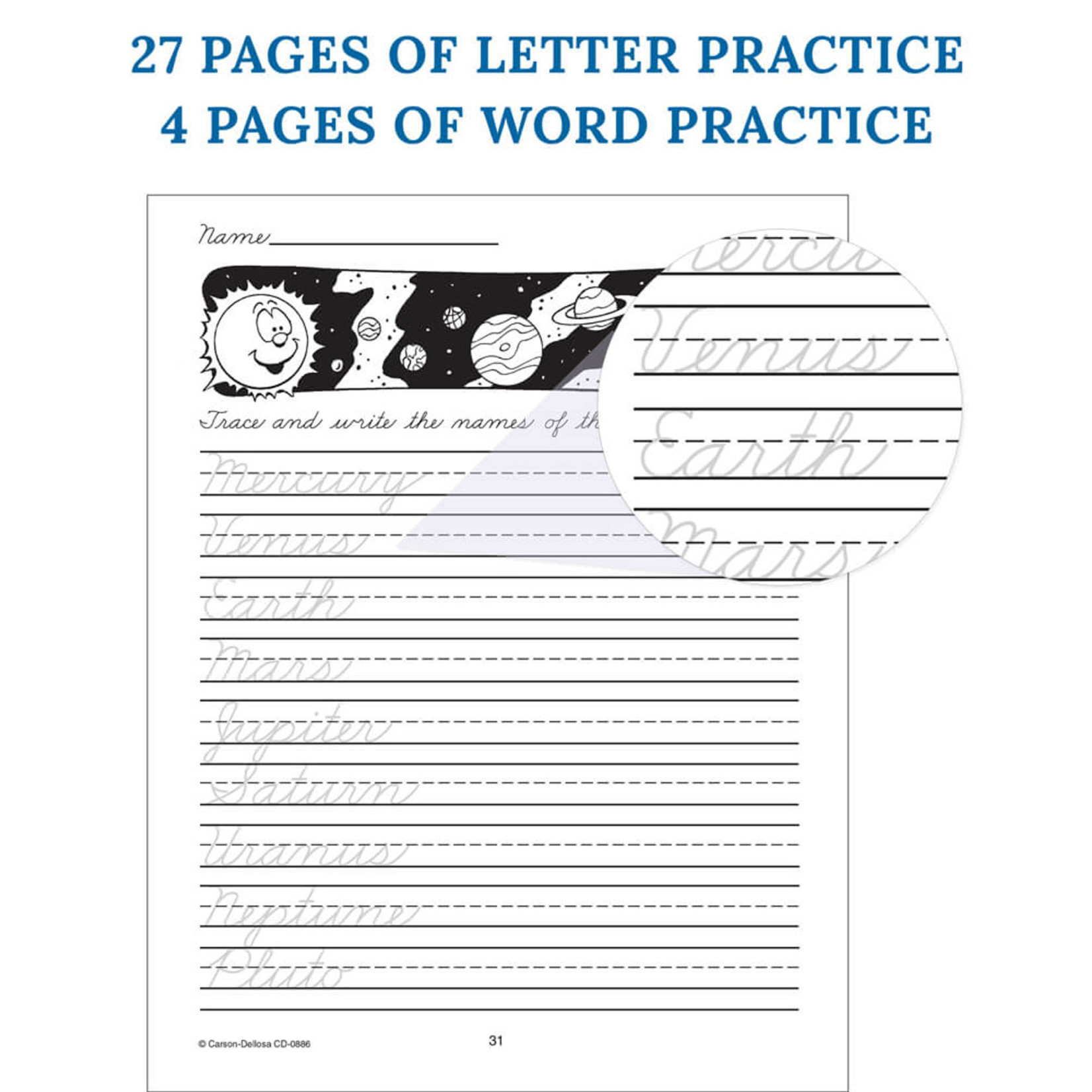 CARSON DELLOSA PUBLISHING CO Traditional Handwriting: Beginning Cursive Resource Book Grade 2-5