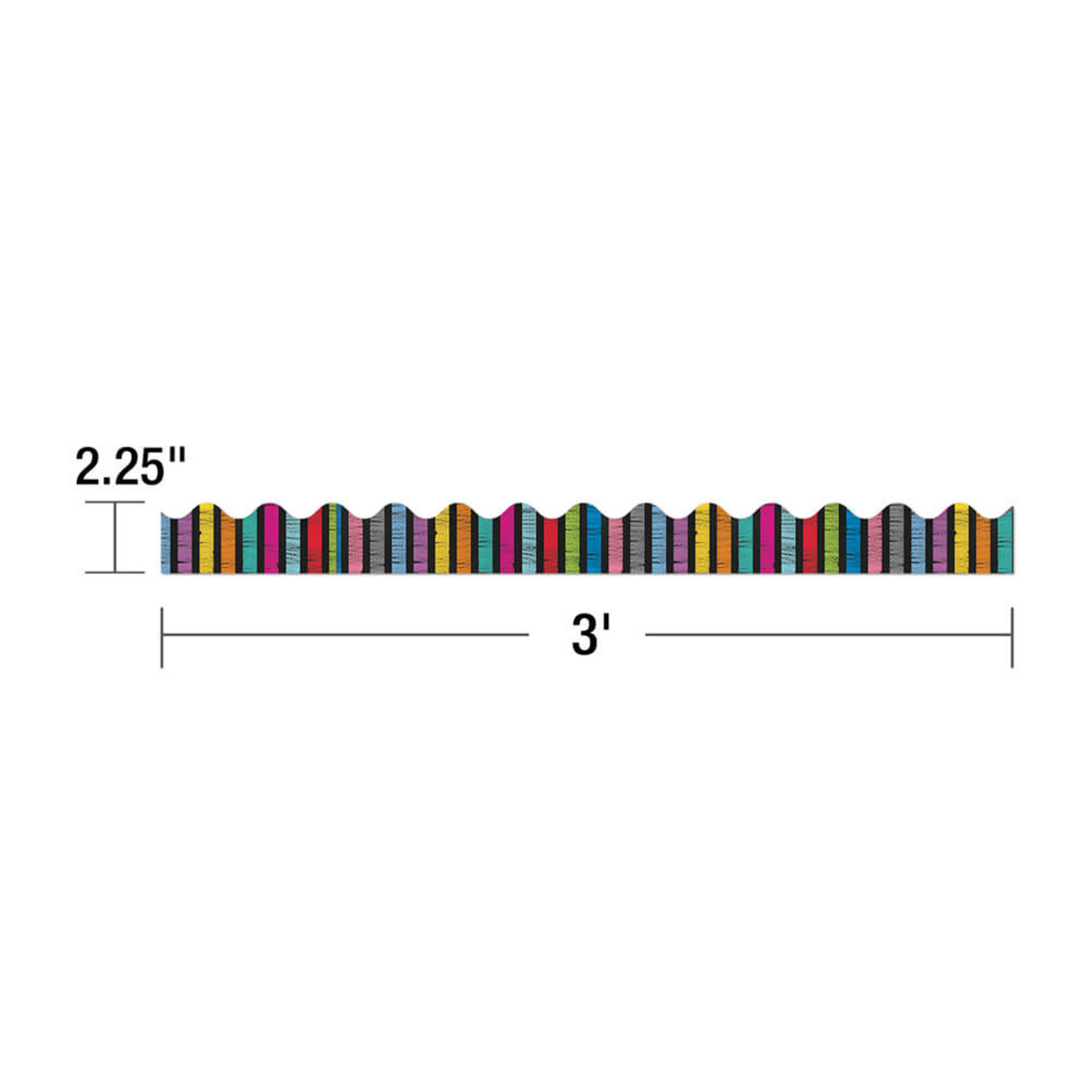 CARSON DELLOSA PUBLISHING CO Colorful Chalkboard Scalloped Borders