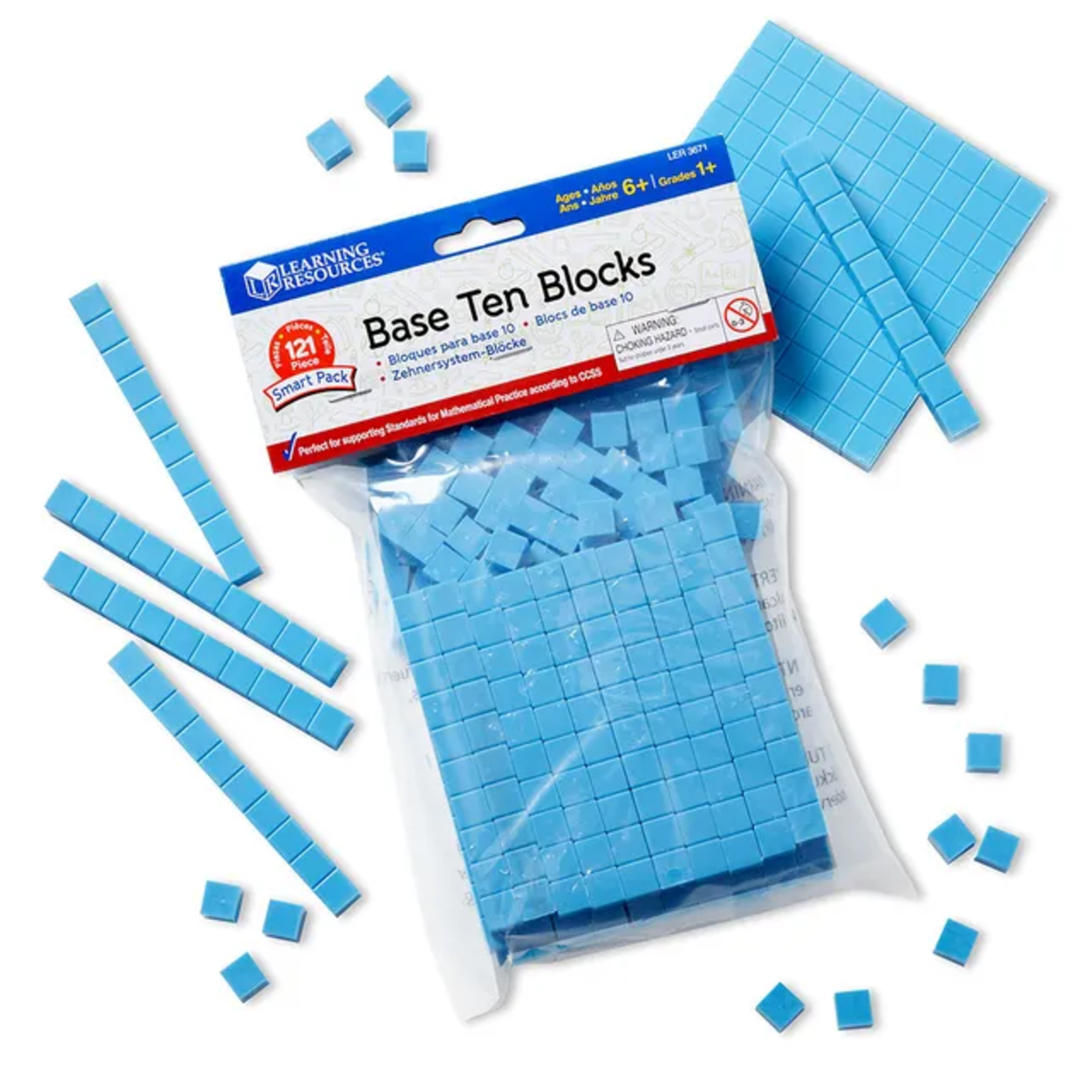 LEARNING RESOURCES INC Base Ten Blocks Smart Pack (Set of 121)