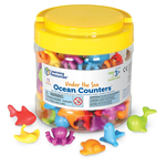 LEARNING RESOURCES INC Under the Sea Ocean Counters (Set of 72)