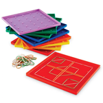 LEARNING RESOURCES INC Classpack Geoboards, 7 Inches, Set of 10