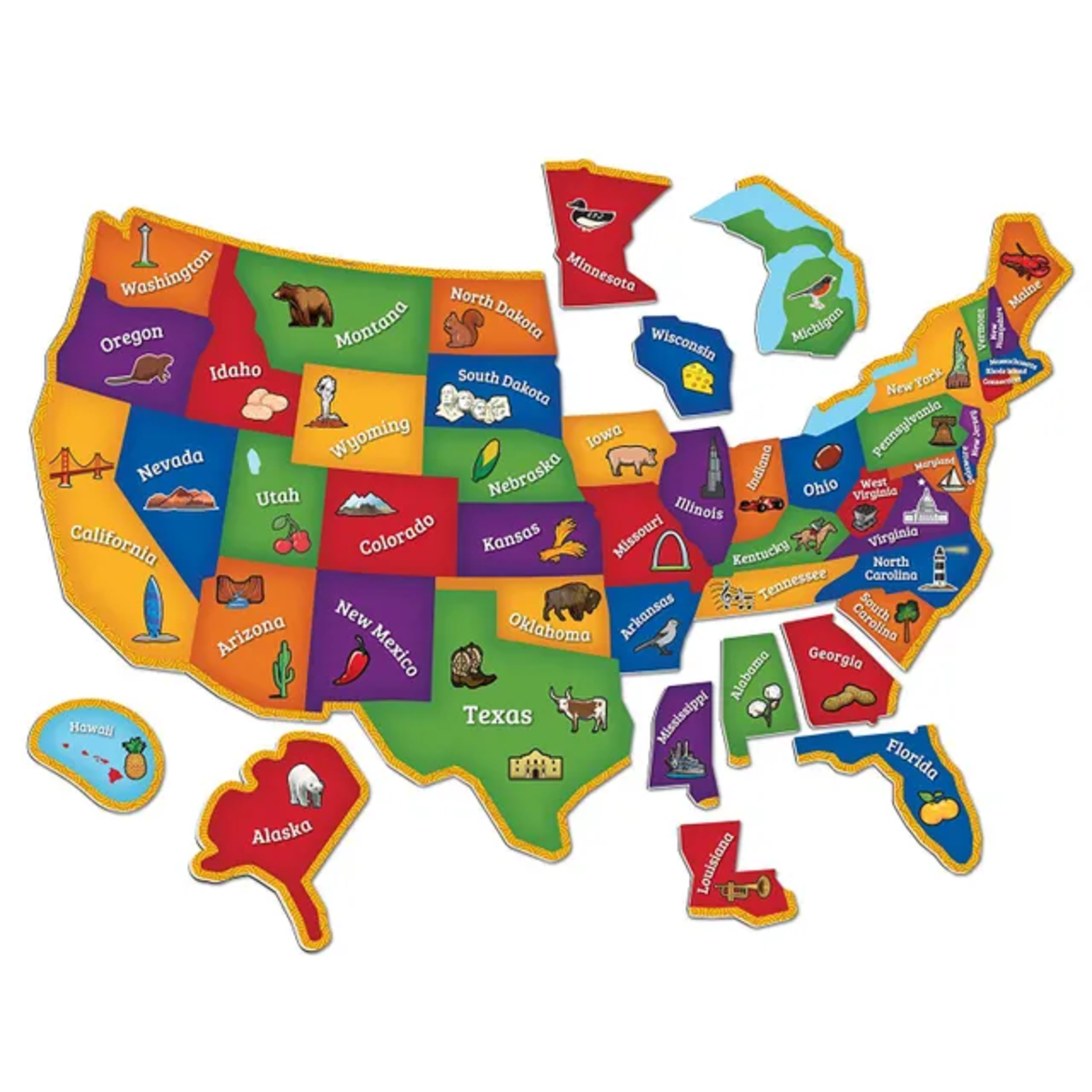 LEARNING RESOURCES INC Magnetic U.S. Map Puzzle