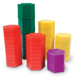 LEARNING RESOURCES INC Hexagram Metric Weight Set (Set of 54)