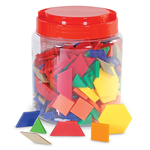 LEARNING RESOURCES INC Plastic Pattern Blocks, 0.5 cm (Set of 250)