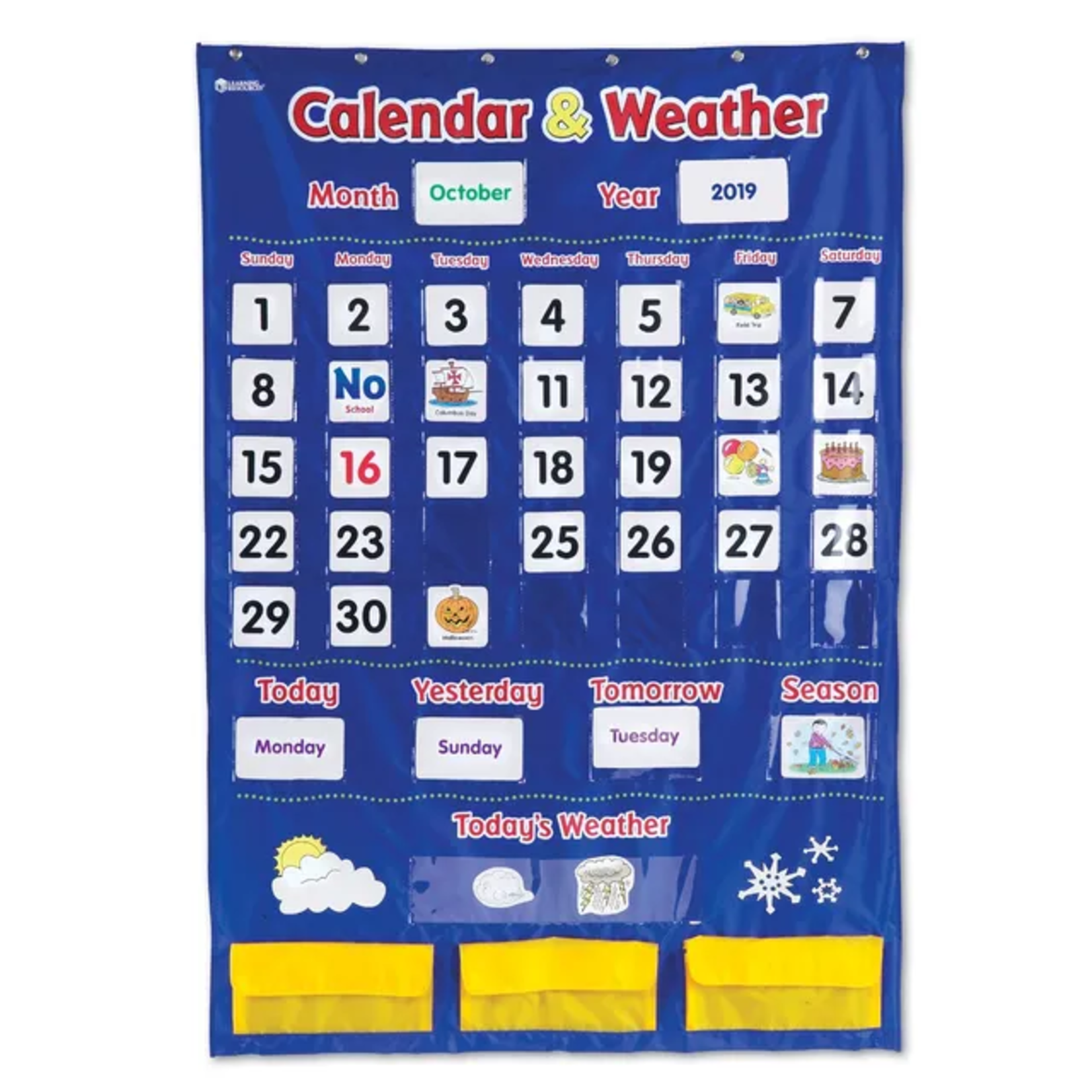 LEARNING RESOURCES INC Calendar & Weather Pocket Chart