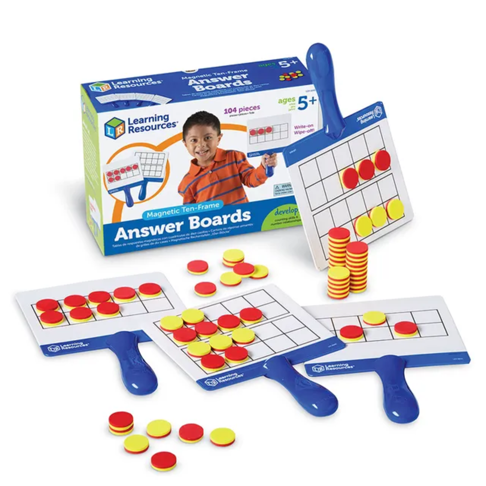 LEARNING RESOURCES INC Magnetic Ten Frame Boards (Set of 4)