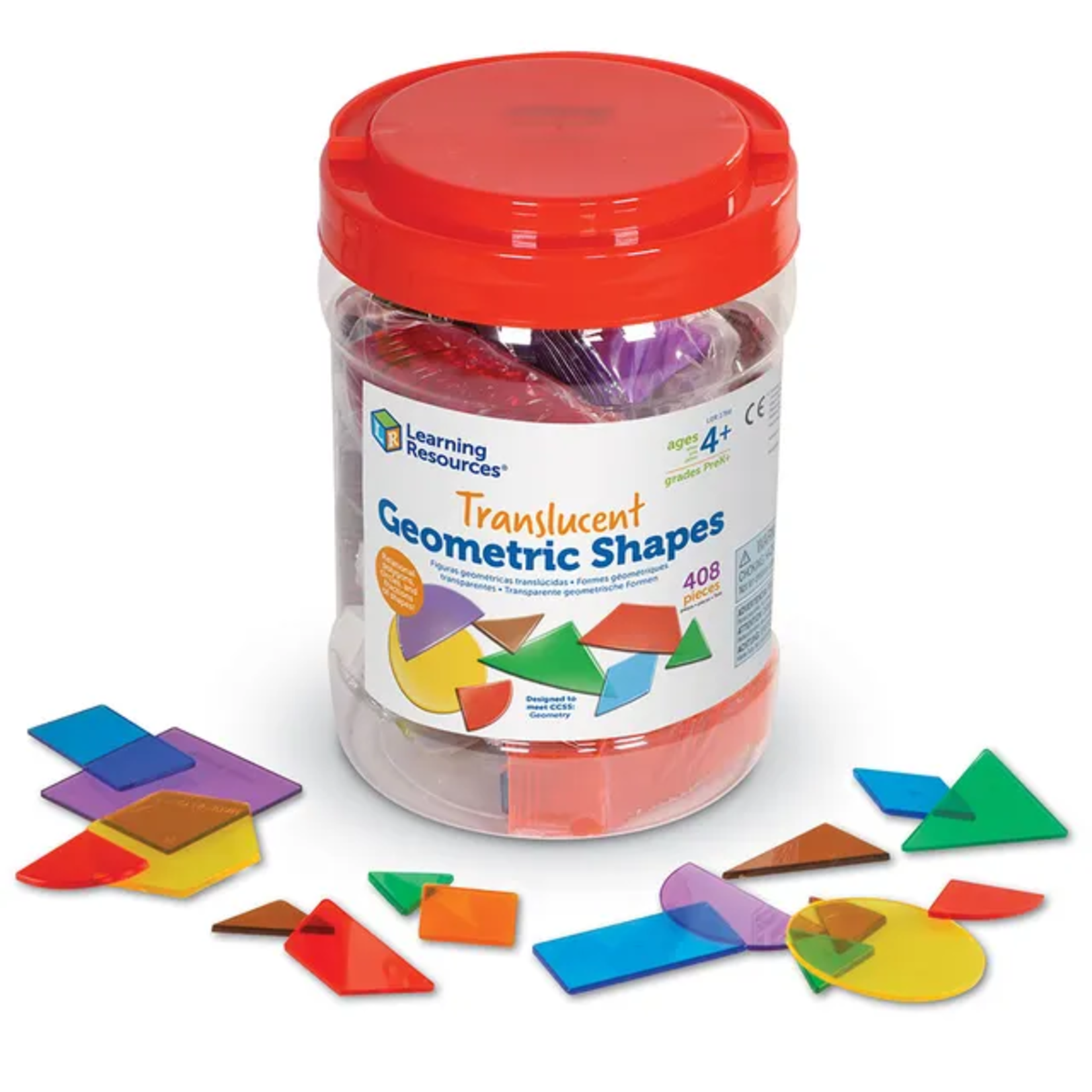 LEARNING RESOURCES INC Translucent Geometric Shapes (Set of 408)