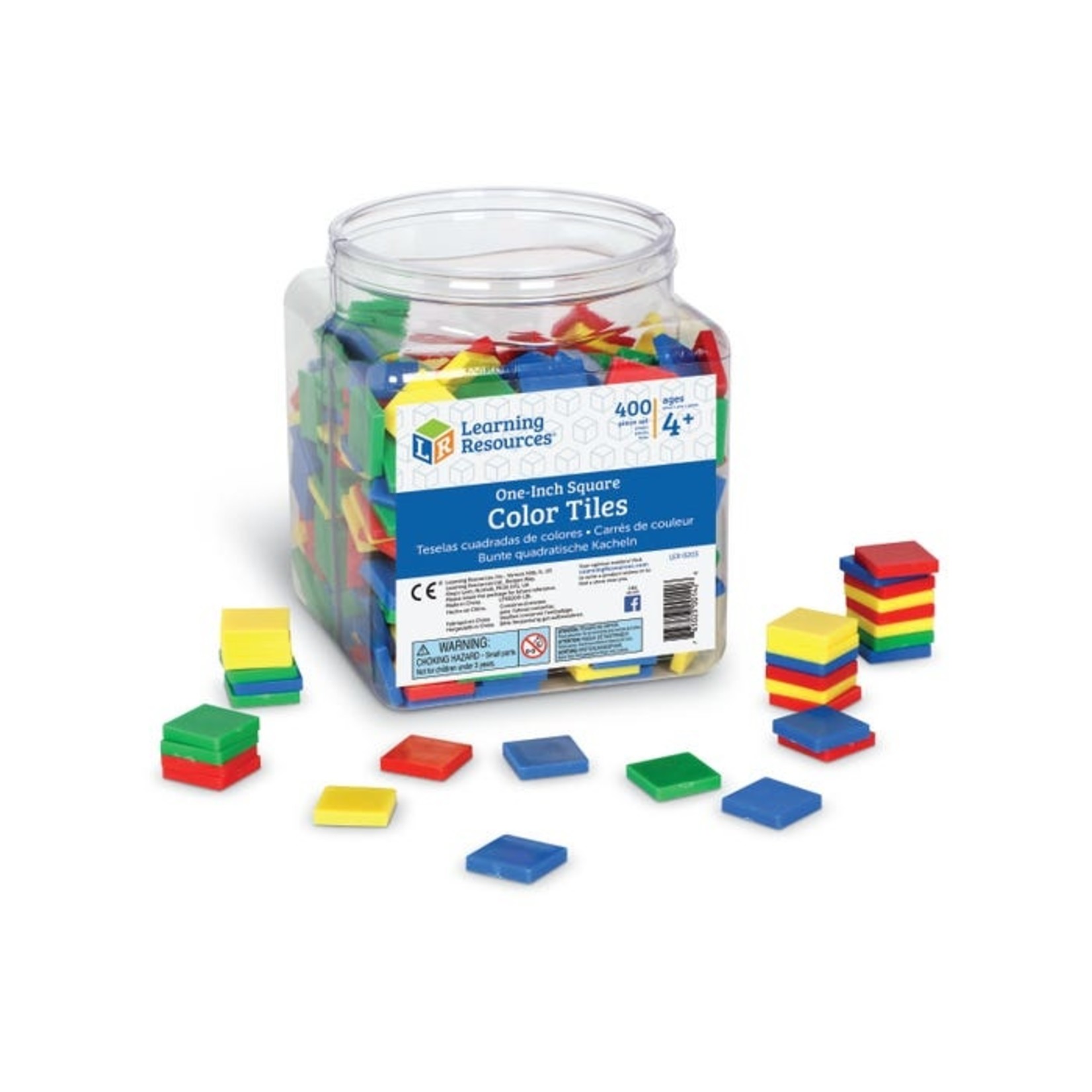 LEARNING RESOURCES INC Square Color Tiles, Set of 400