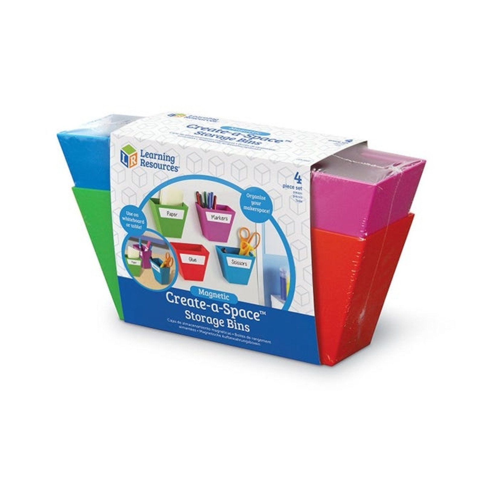 LEARNING RESOURCES INC Magnetic Create-a-Space™ Storage Boxes (Set of 4)