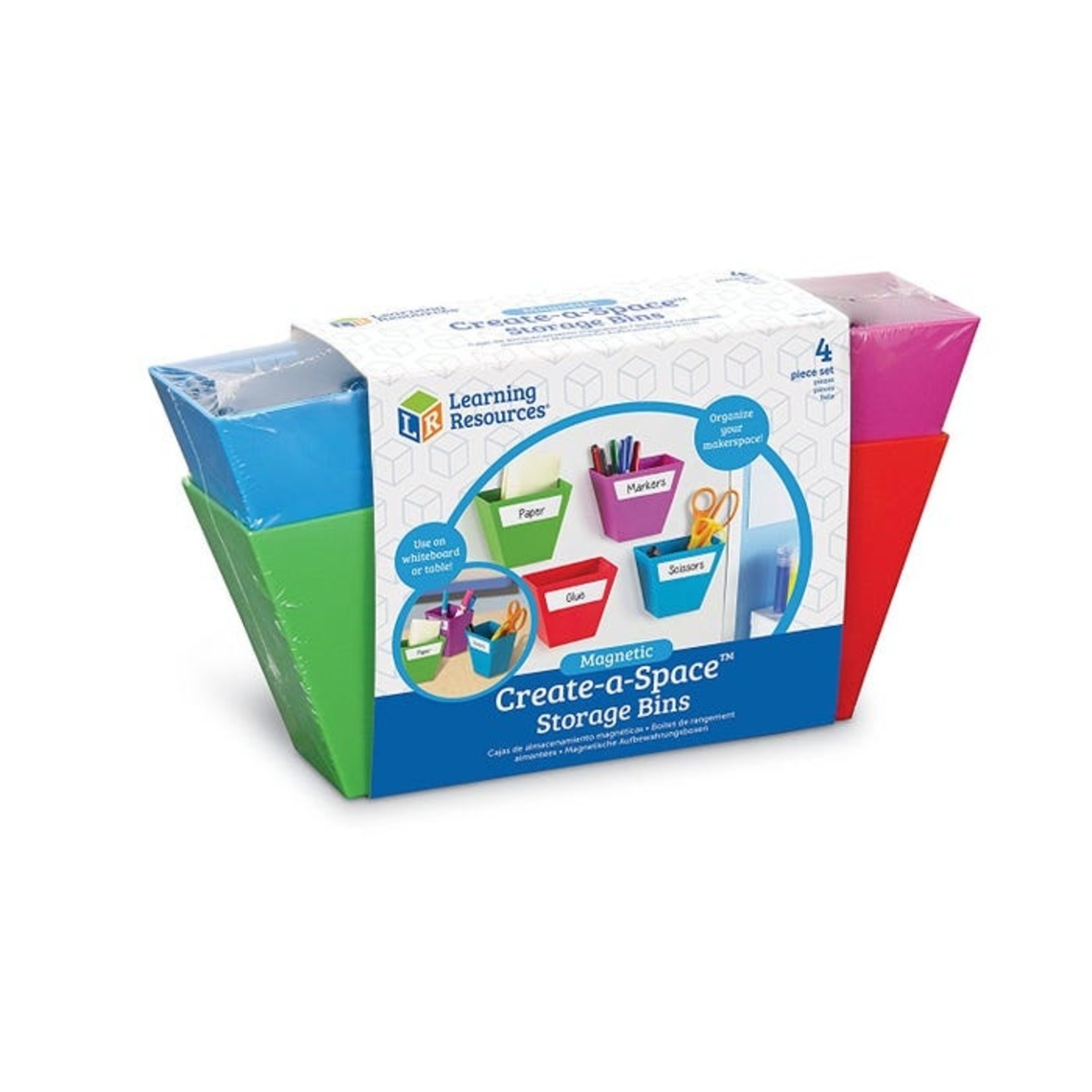 LEARNING RESOURCES INC Magnetic Create-a-Space™ Storage Boxes (Set of 4)