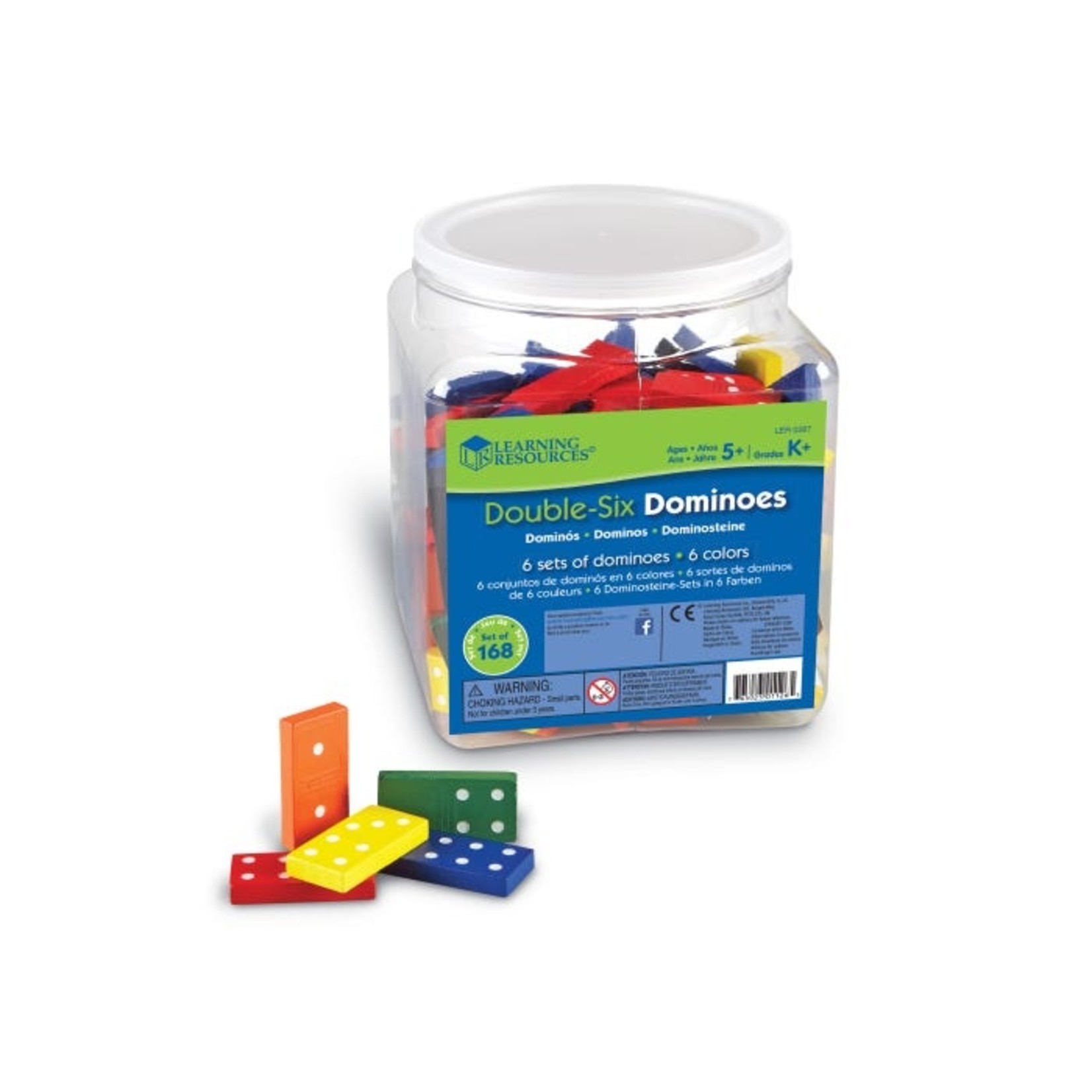LEARNING RESOURCES INC Double-Six Wooden Dominoes