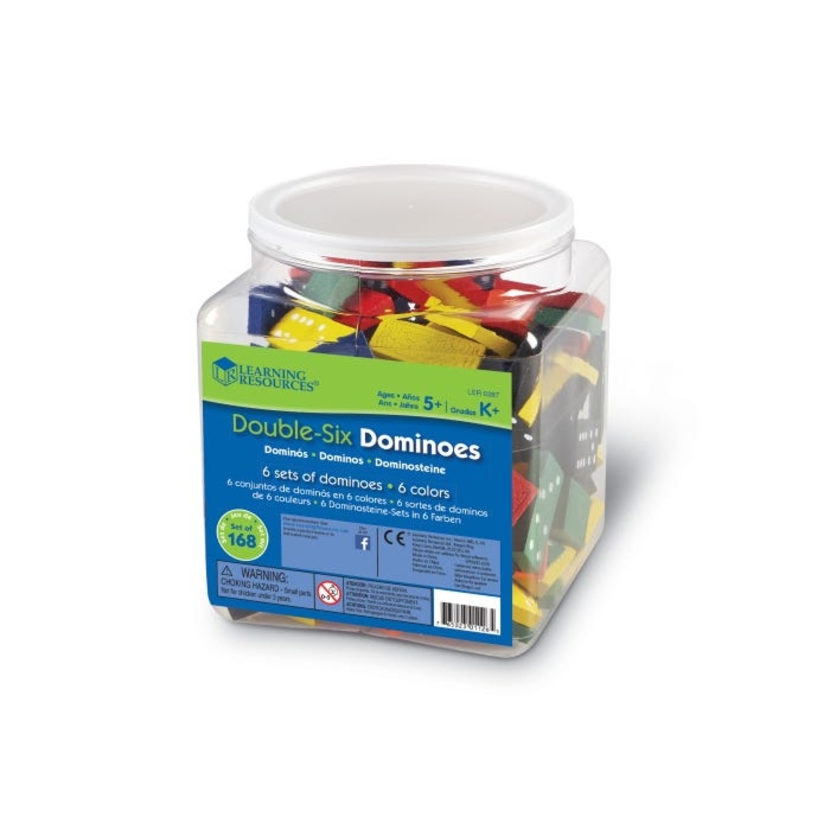 LEARNING RESOURCES INC Double-Six Wooden Dominoes