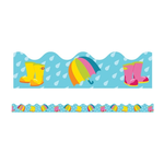 CARSON DELLOSA PUBLISHING CO Spring Showers Scalloped Borders