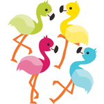 CARSON DELLOSA PUBLISHING CO School Pop Flamingos Mini Cut-Outs