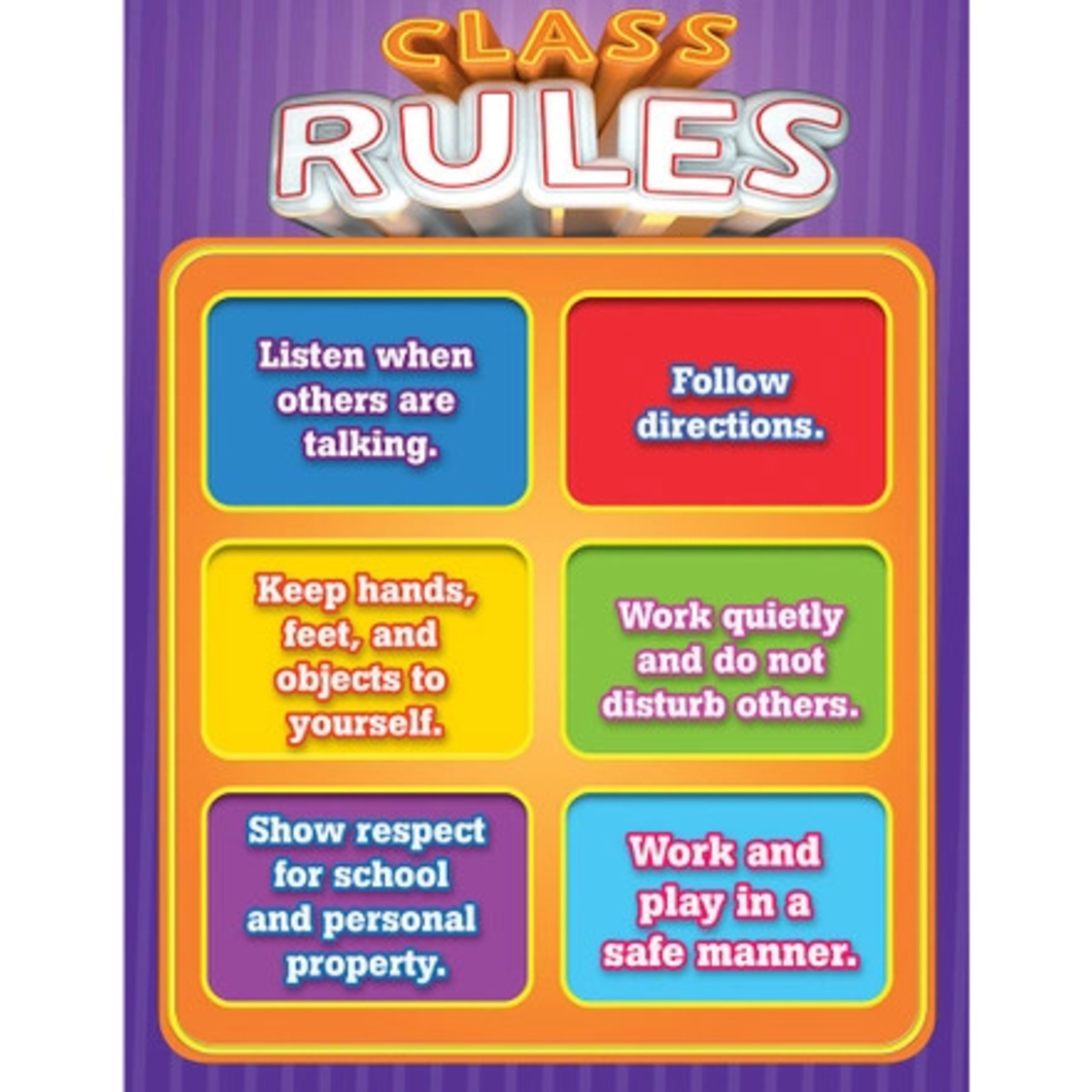 CARSON DELLOSA PUBLISHING CO Class Rules Chart