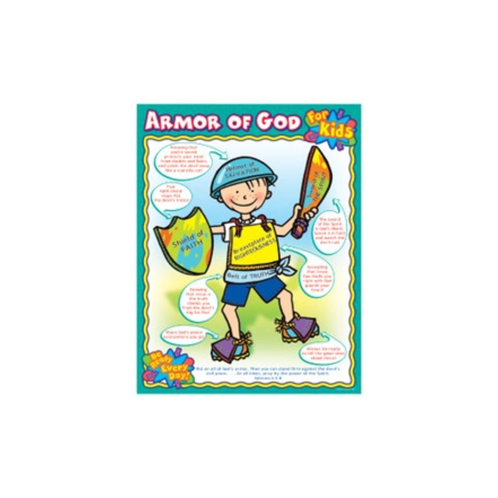 CARSON DELLOSA PUBLISHING CO Armor of God for Kids Chart