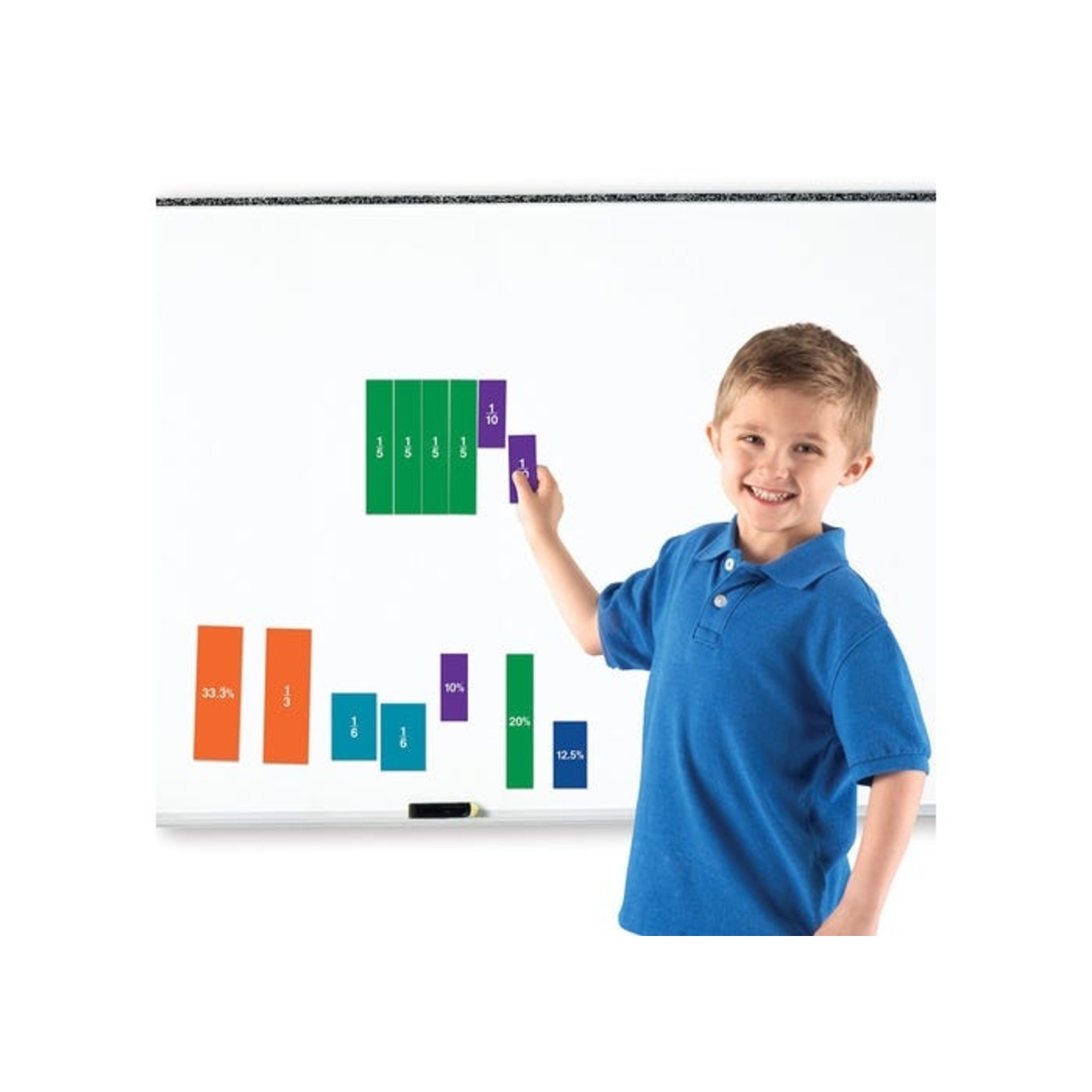 LEARNING RESOURCES INC Double-Sided Magnetic Demonstration Rainbow Fraction Squares