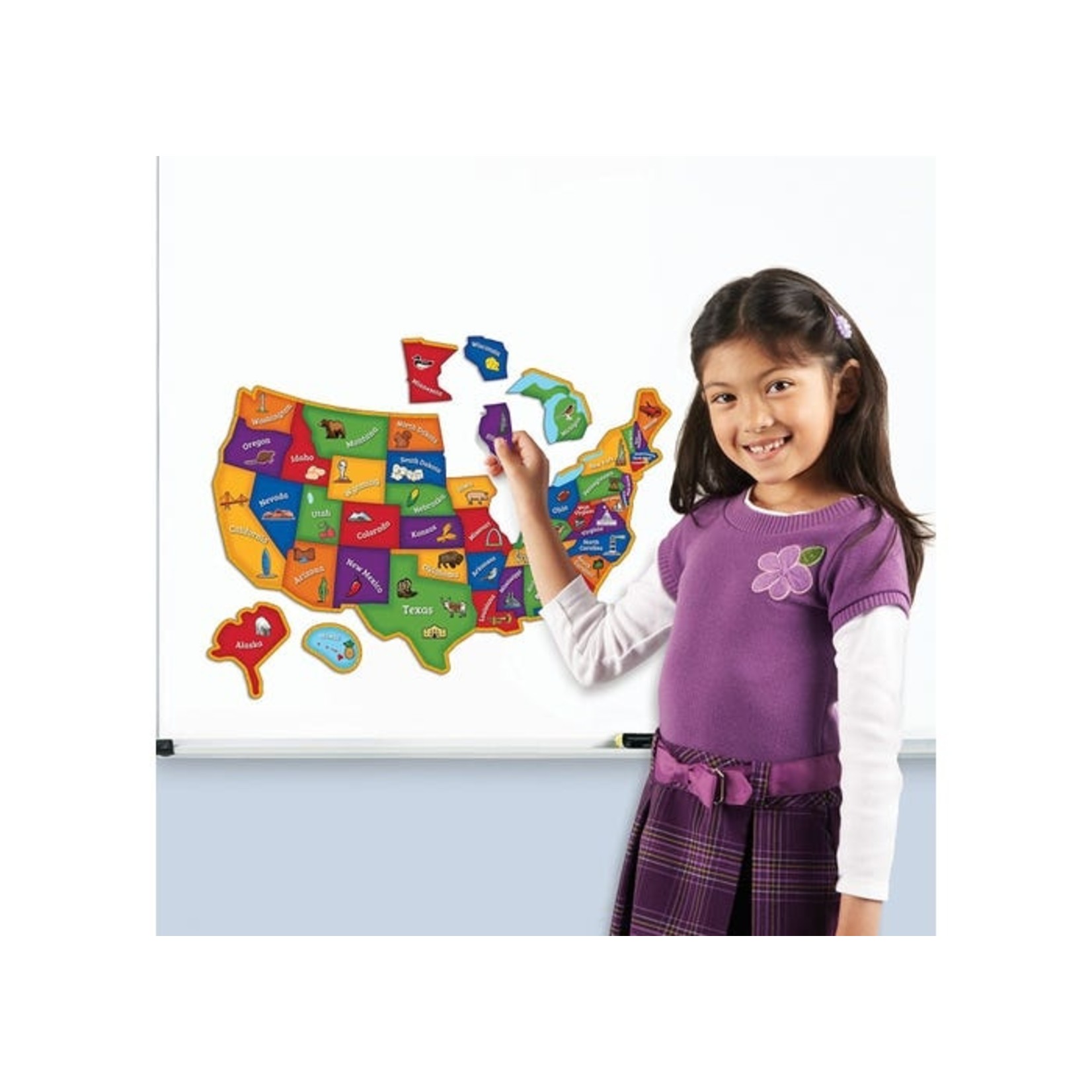 LEARNING RESOURCES INC Magnetic U.S. Map Puzzle