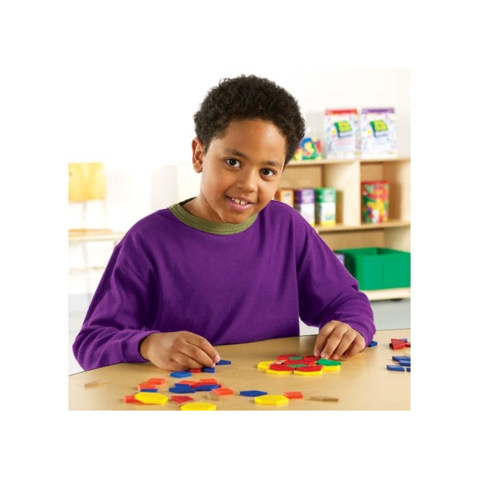LEARNING RESOURCES INC Plastic Pattern Blocks, 0.5 cm (Set of 250)