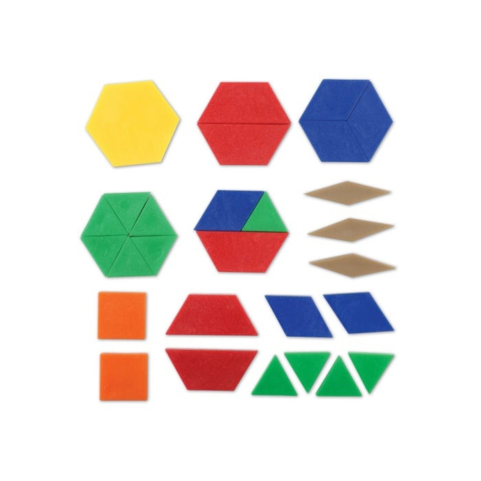 LEARNING RESOURCES INC Plastic Pattern Blocks, 0.5 cm (Set of 250)