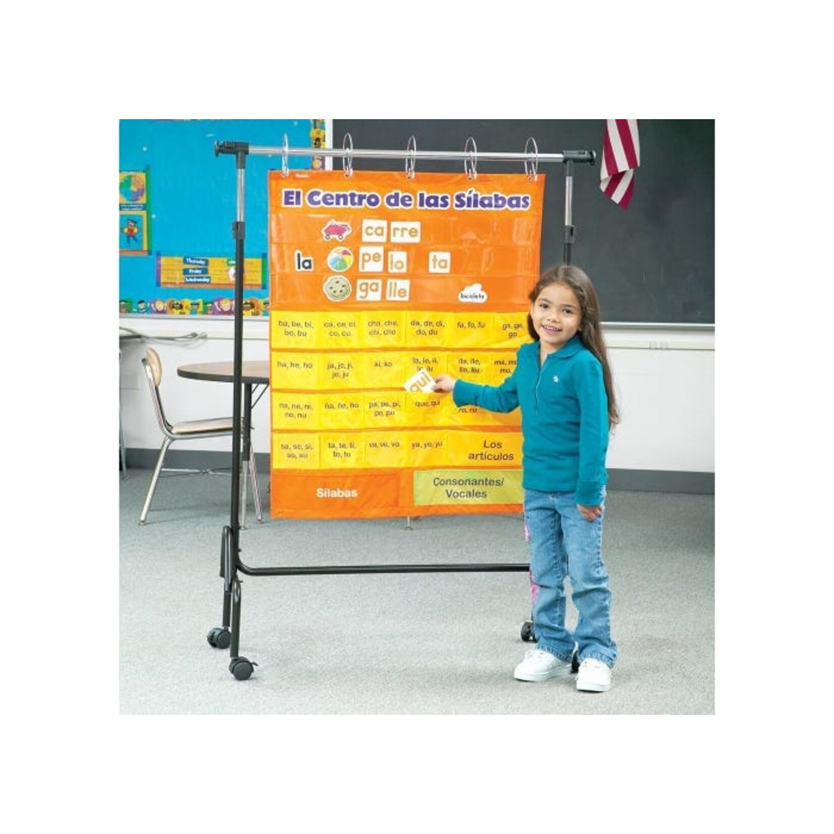 LEARNING RESOURCES INC El Centro de las Silabas (Spanish Syllables) Pocket Chart