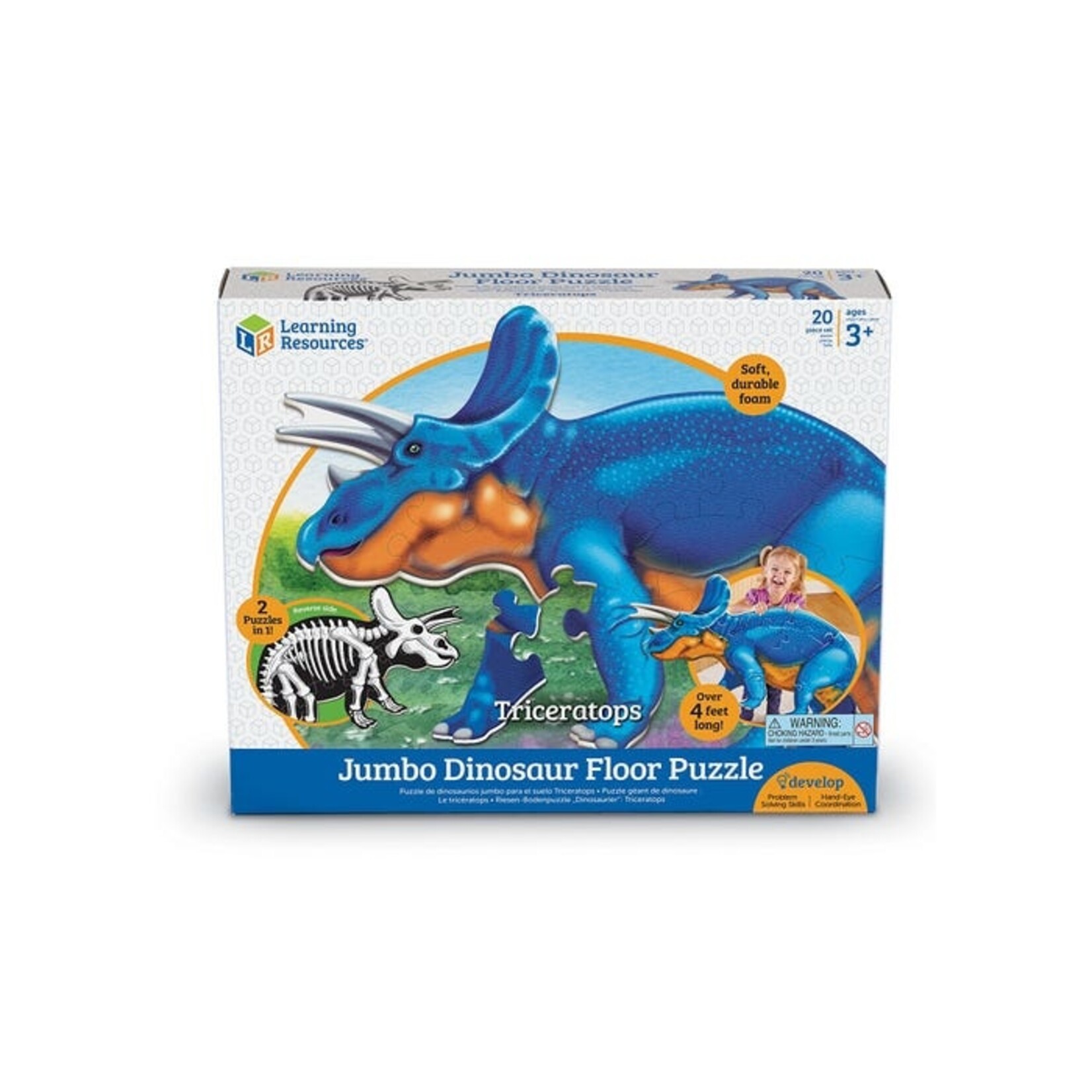LEARNING RESOURCES INC Jumbo Dinosaur Floor Puzzle Triceratops