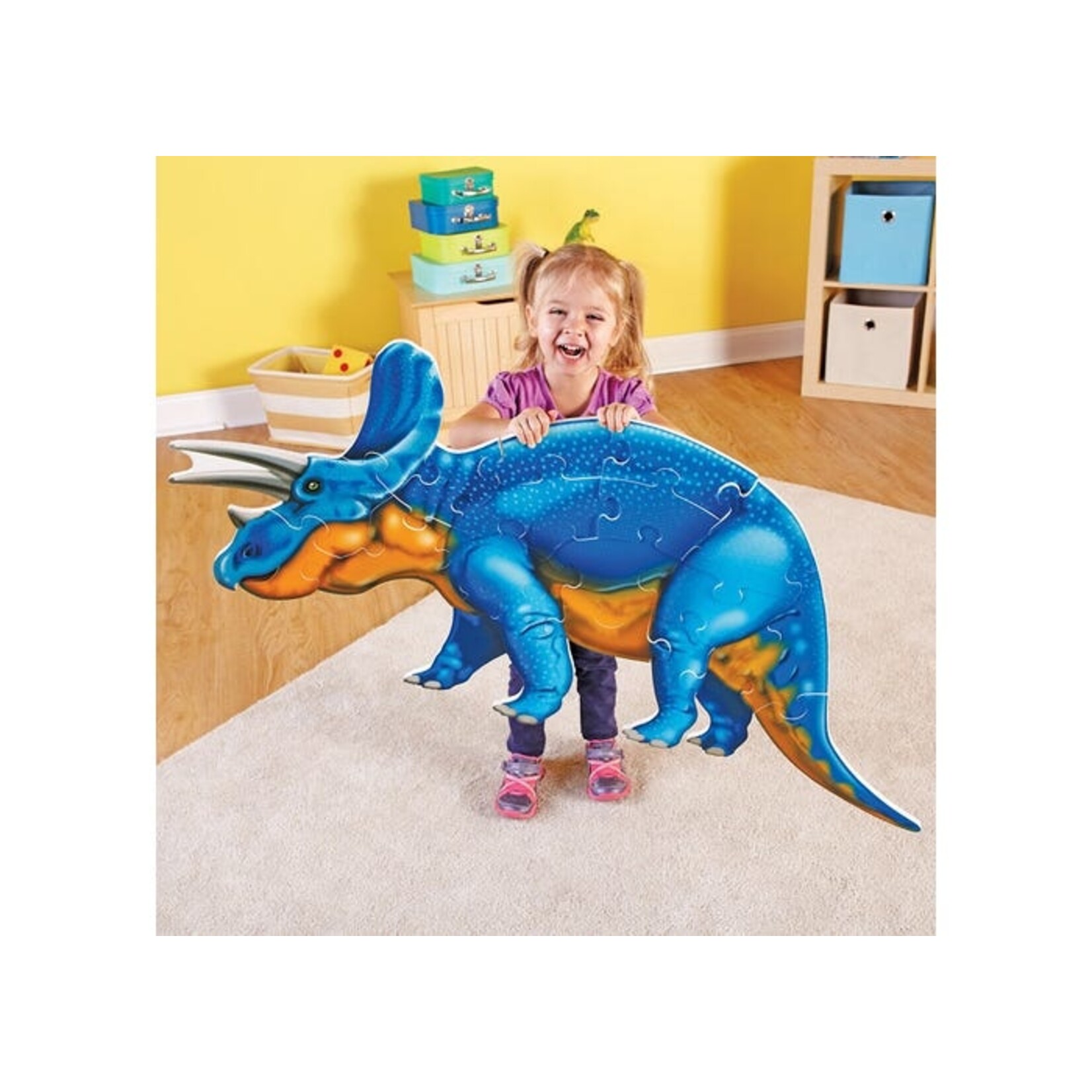 LEARNING RESOURCES INC Jumbo Dinosaur Floor Puzzle Triceratops