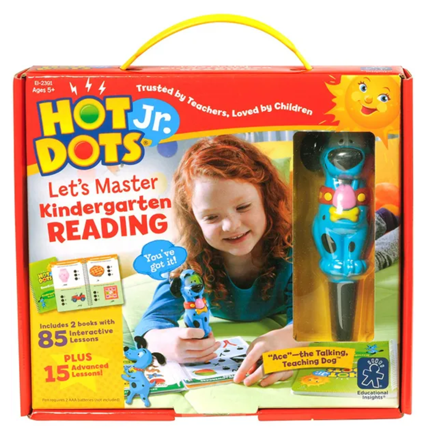 EDUCATIONAL INSIGHTS INC Hot Dots® Jr. Let's Master Kindergarten Reading Set with Ace—The Talking, Teaching Dog® Pen