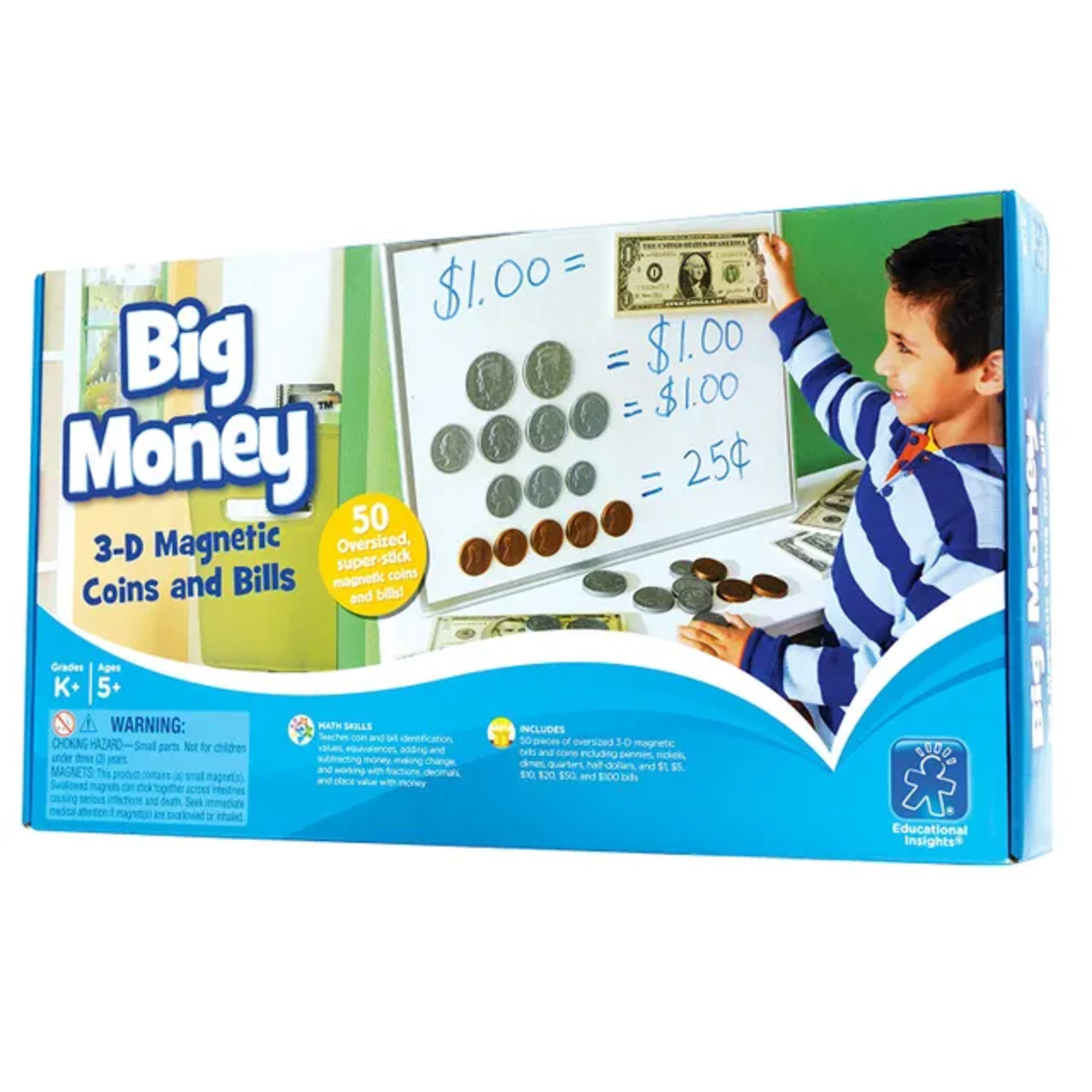 EDUCATIONAL INSIGHTS INC Big Money™ 3-D Magnetic Coins and Bills