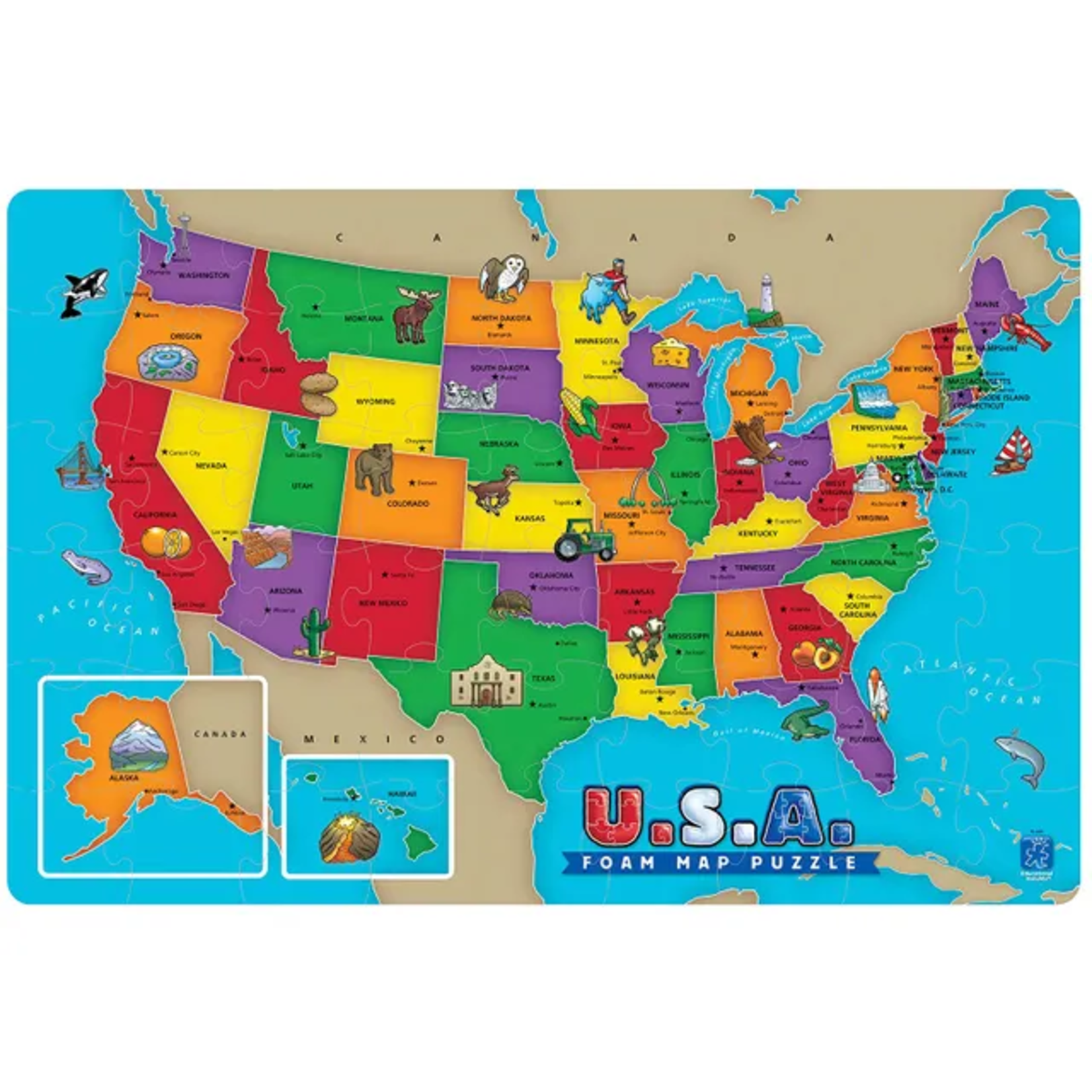 EDUCATIONAL INSIGHTS INC U.S.A. Foam Map Puzzle